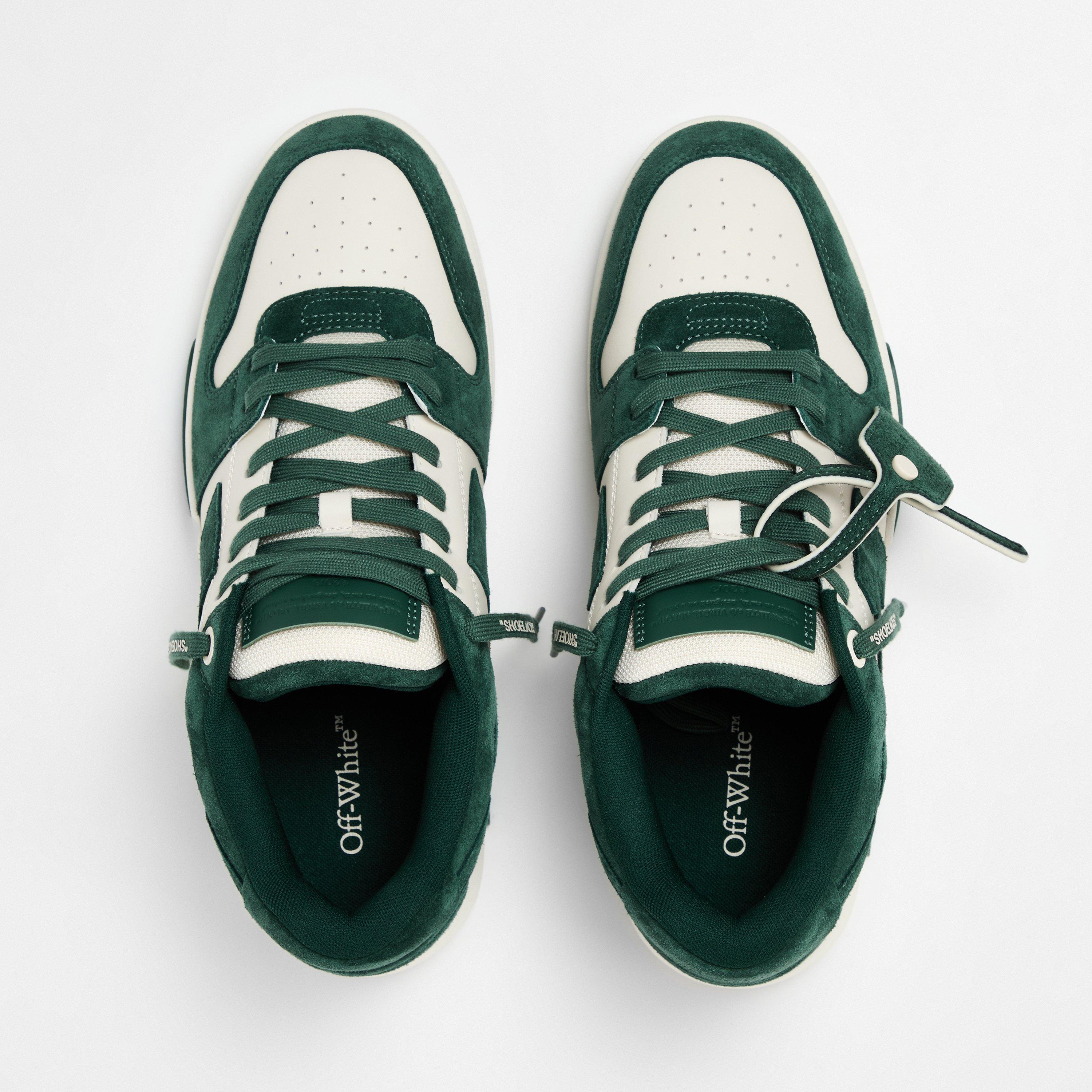 Green/White - Off White - Men's Out Of Office Suede Trainers, Luxury Trainers - 5