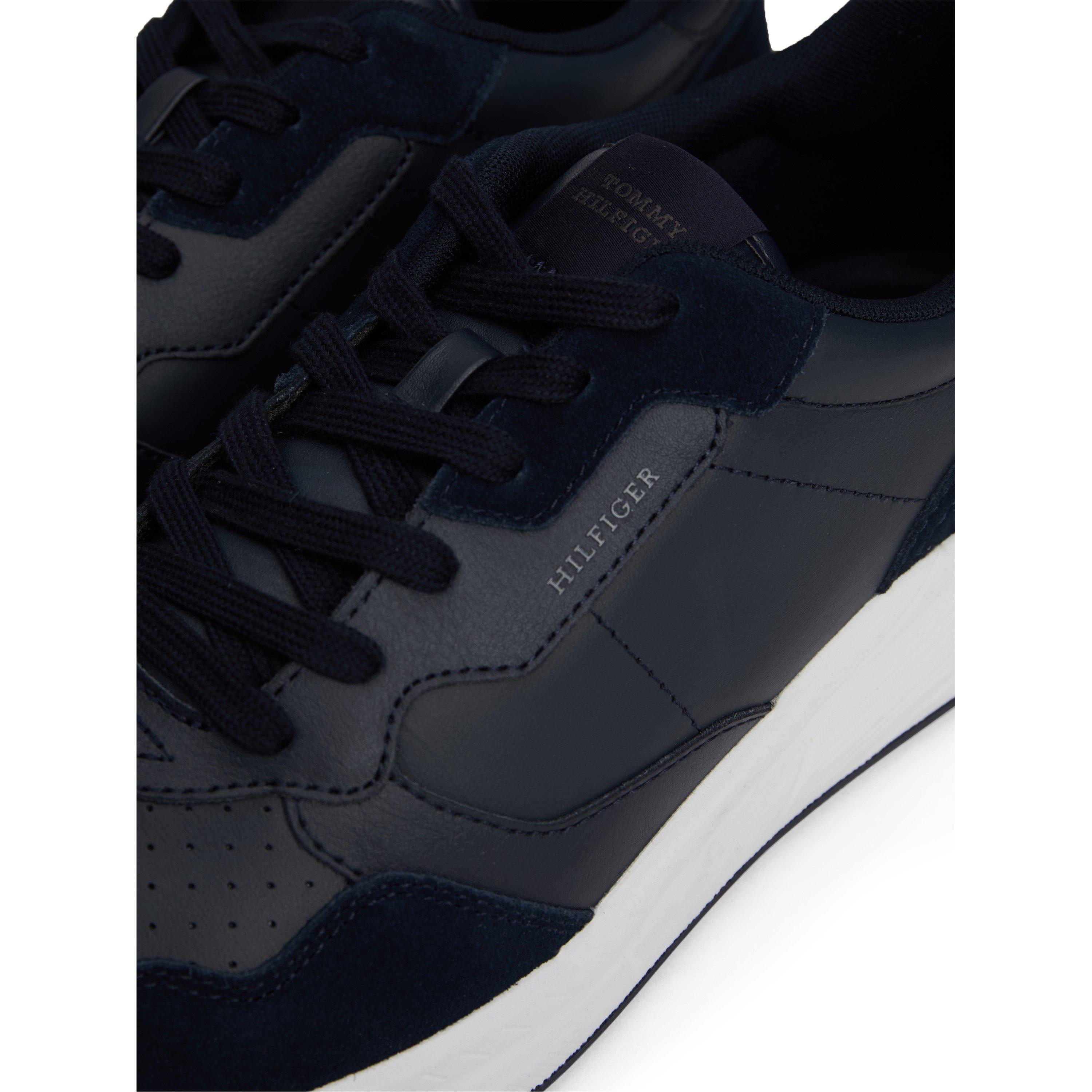 Navy/White - Tommy Hilfiger - Low-top Leather trainers - 4