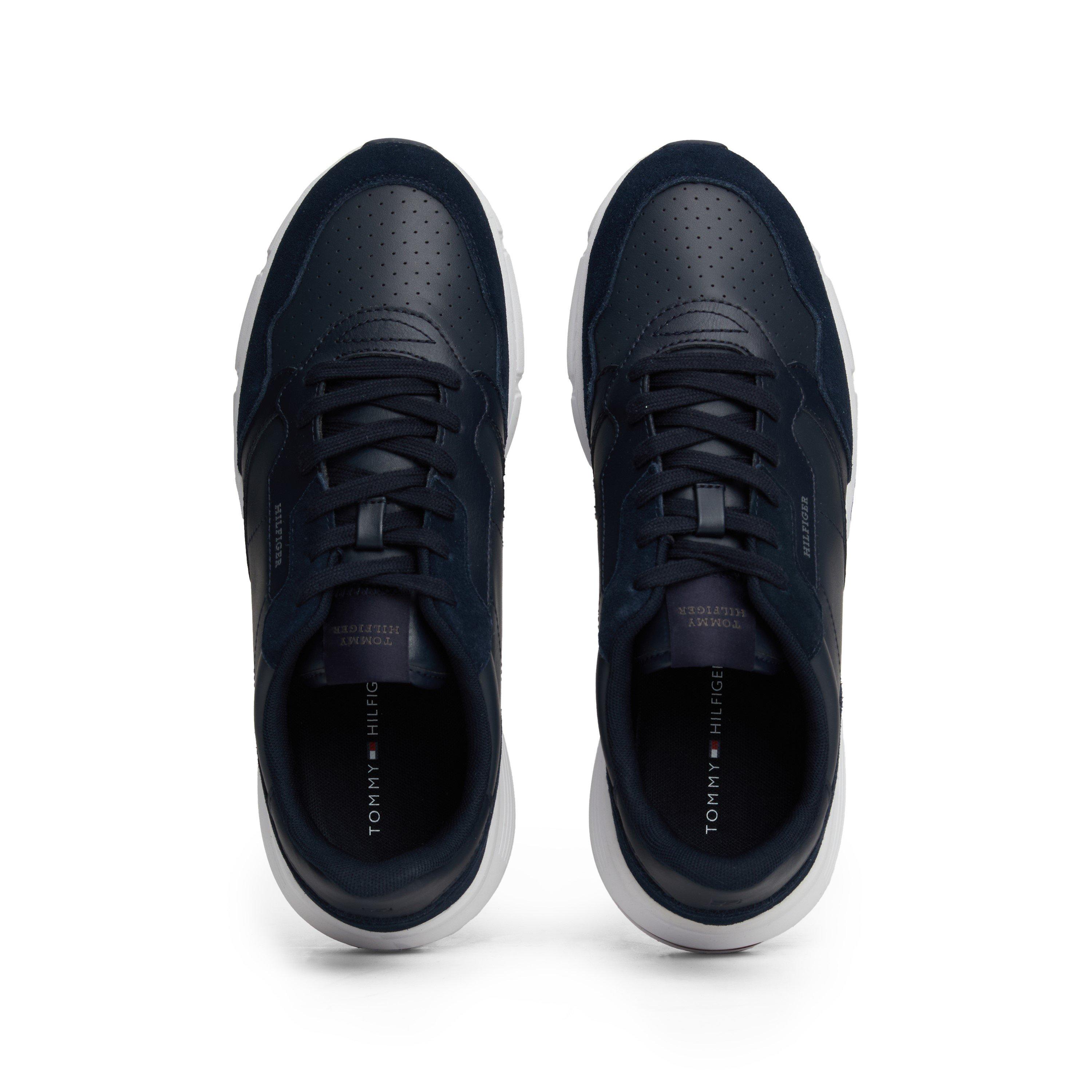 Navy/White - Tommy Hilfiger - Low-top Leather trainers - 5
