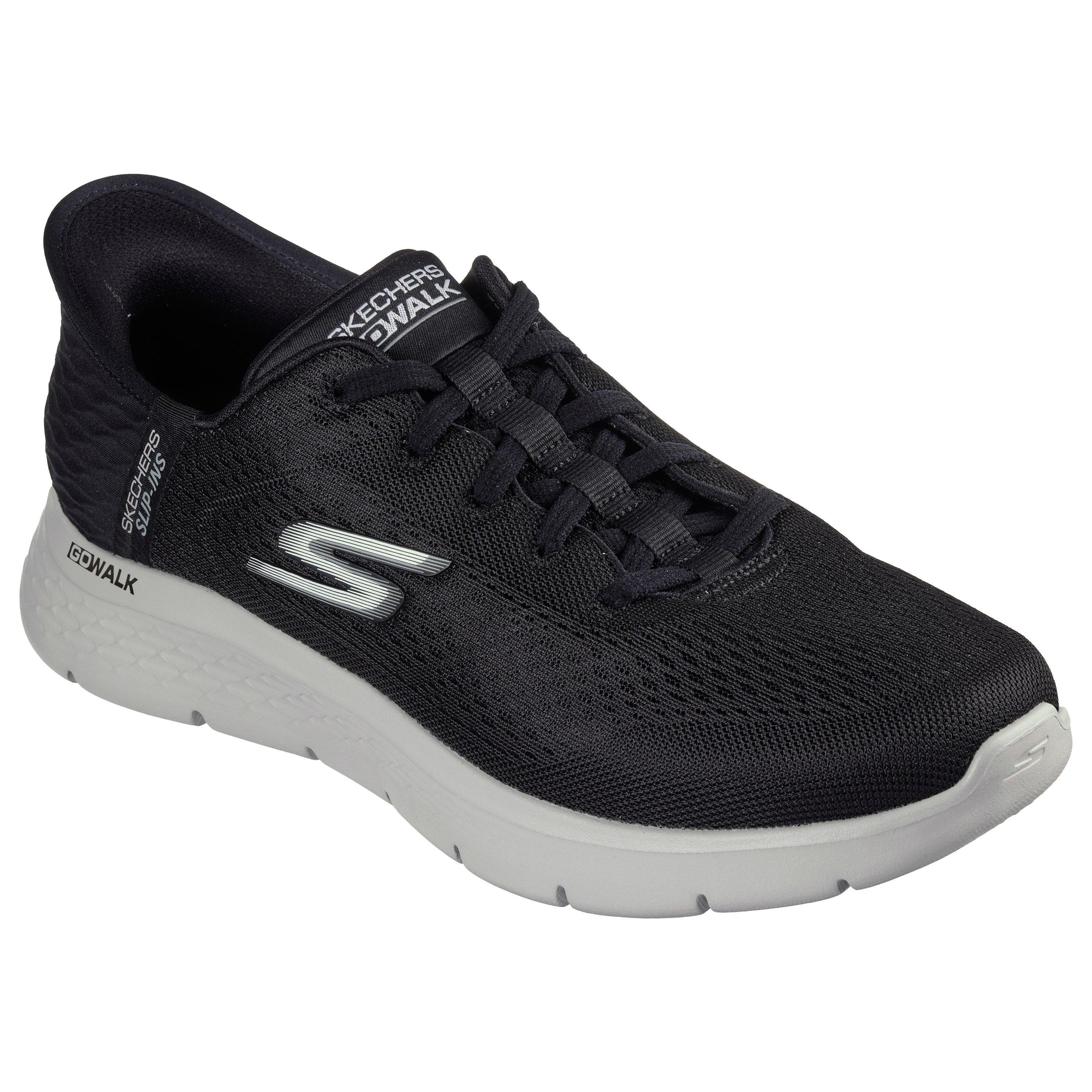 BLACK/GREY - Skechers - Go Walk Flex Mens Shoes - 4