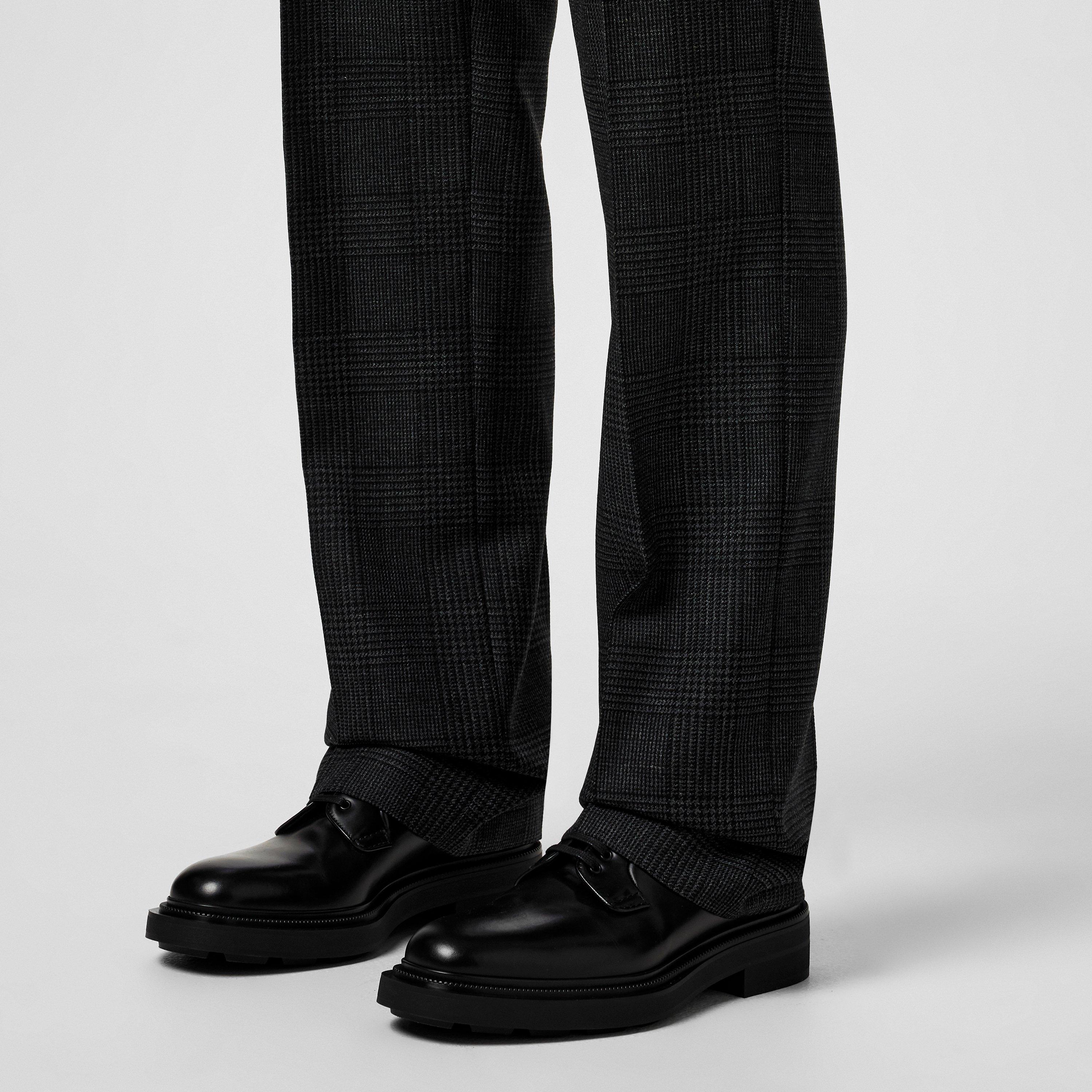 Nero - Prada - Brushed Derby Shoes - 3