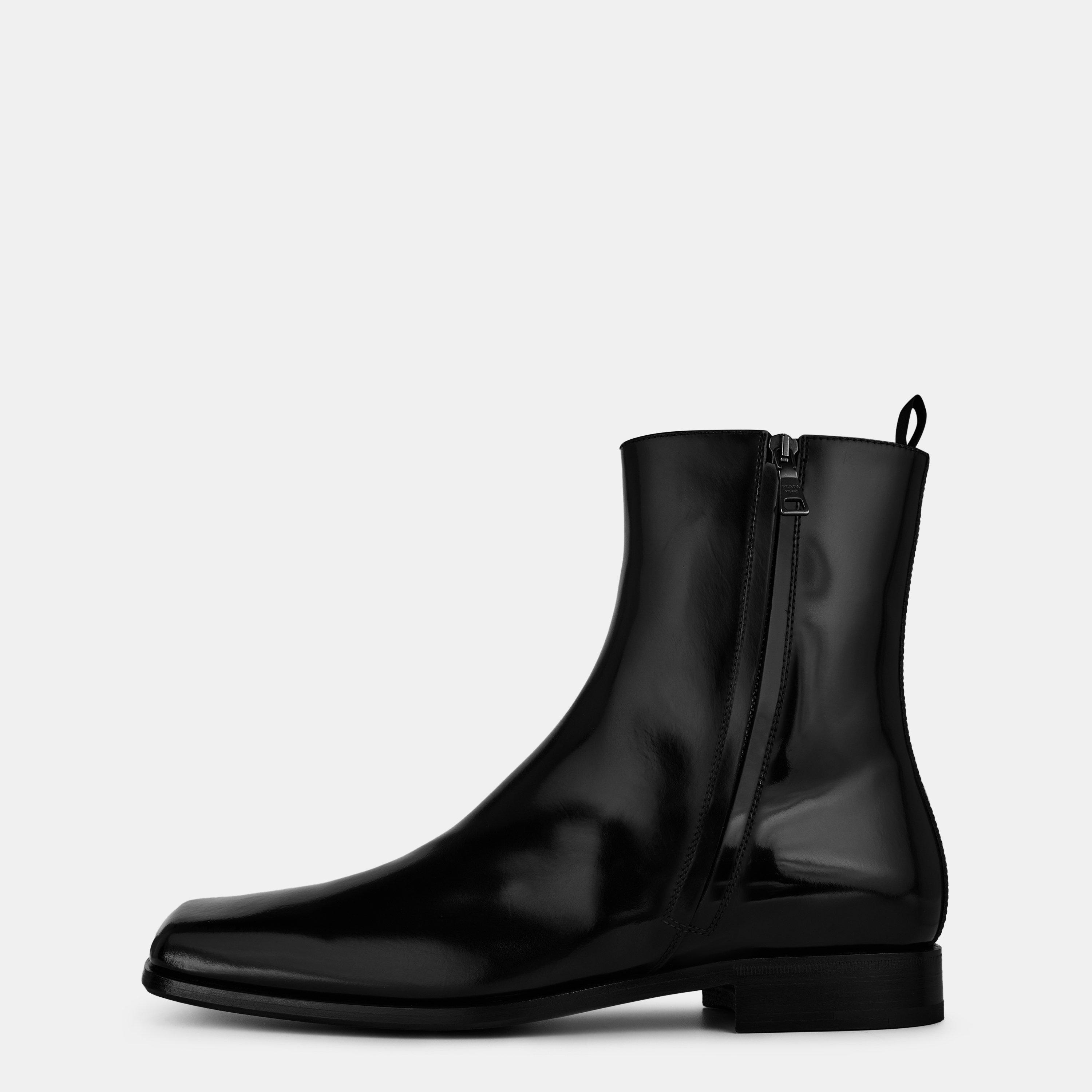Black - Prada - Tronchetti Leather Chelsea Boots - 2