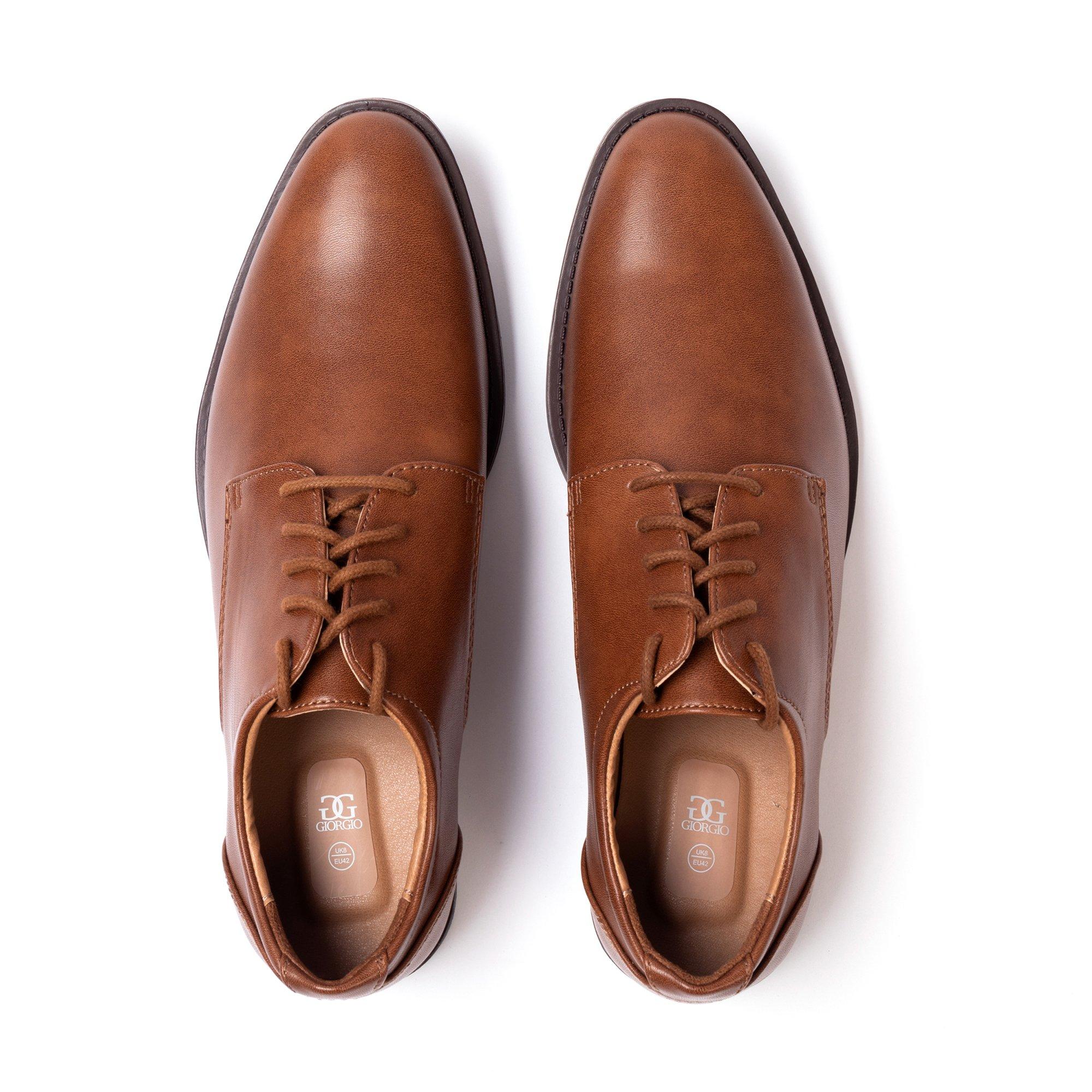 Brown - Giorgio - Bryant Derby Men Shoes - 4