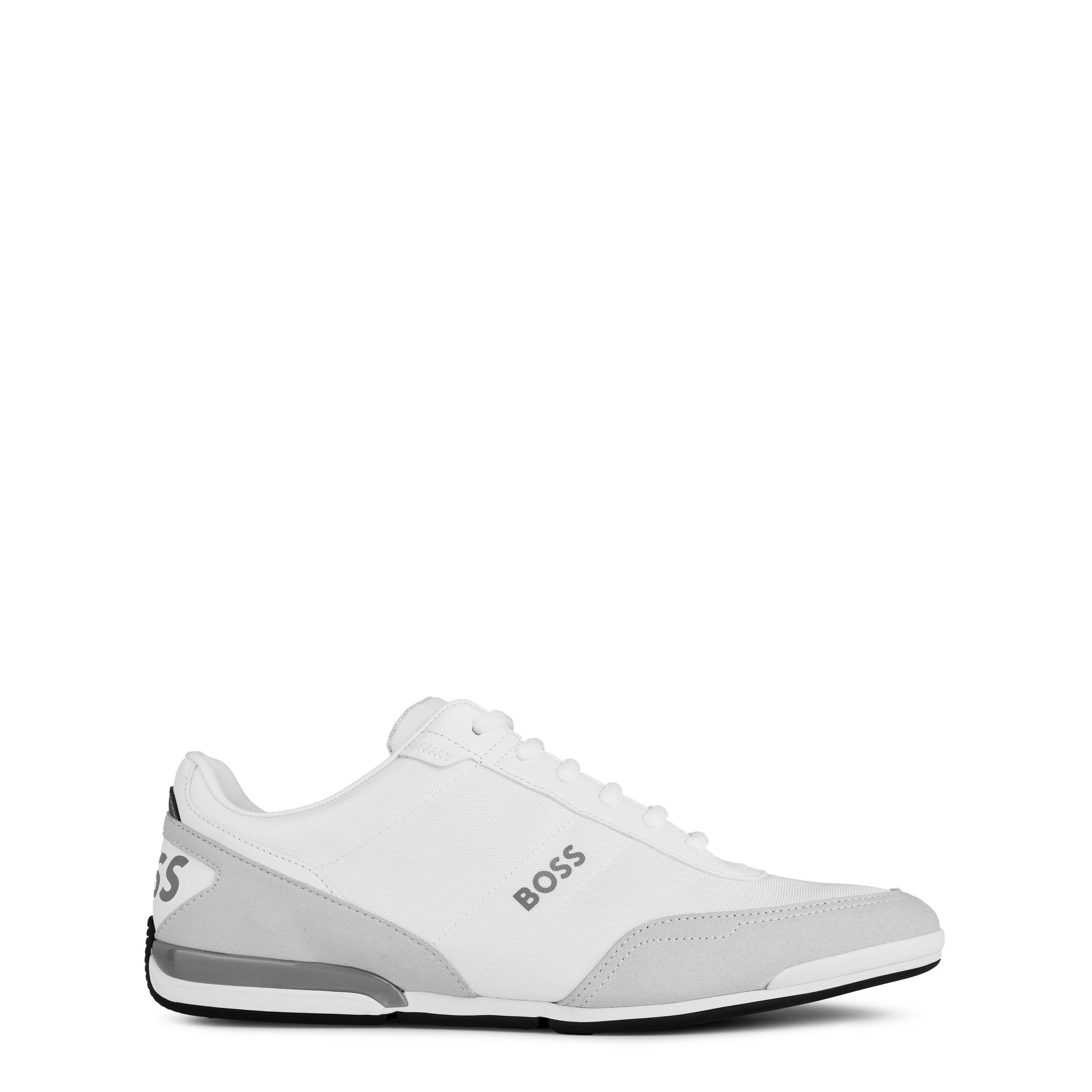 Boss Mens BOSS Saturn Low Top Everyday Trainers with Technical Mesh - White 100 - Size 8 (42)