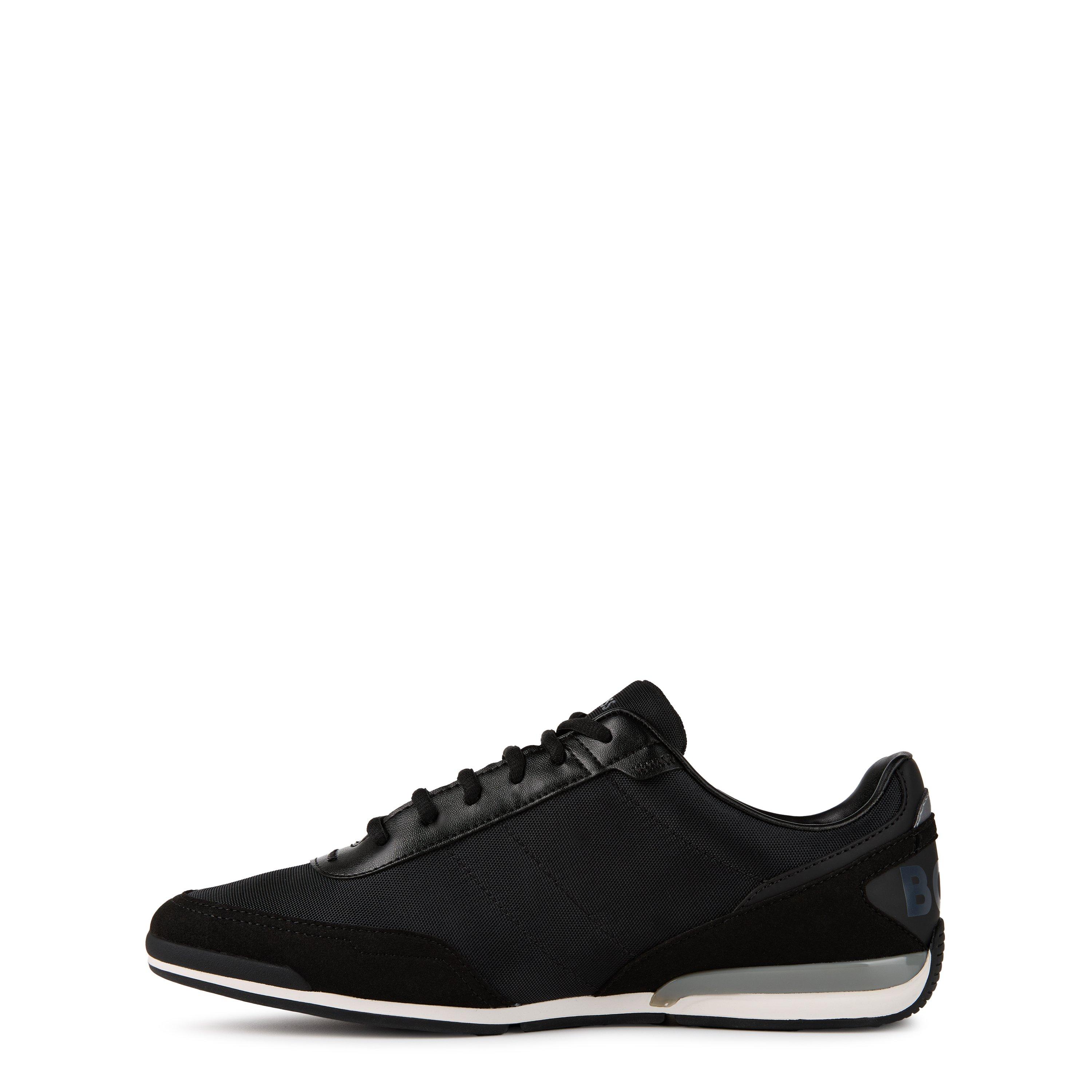 Black 001 - Boss - Saturn Low Top Trainers, Technical Mesh - 3