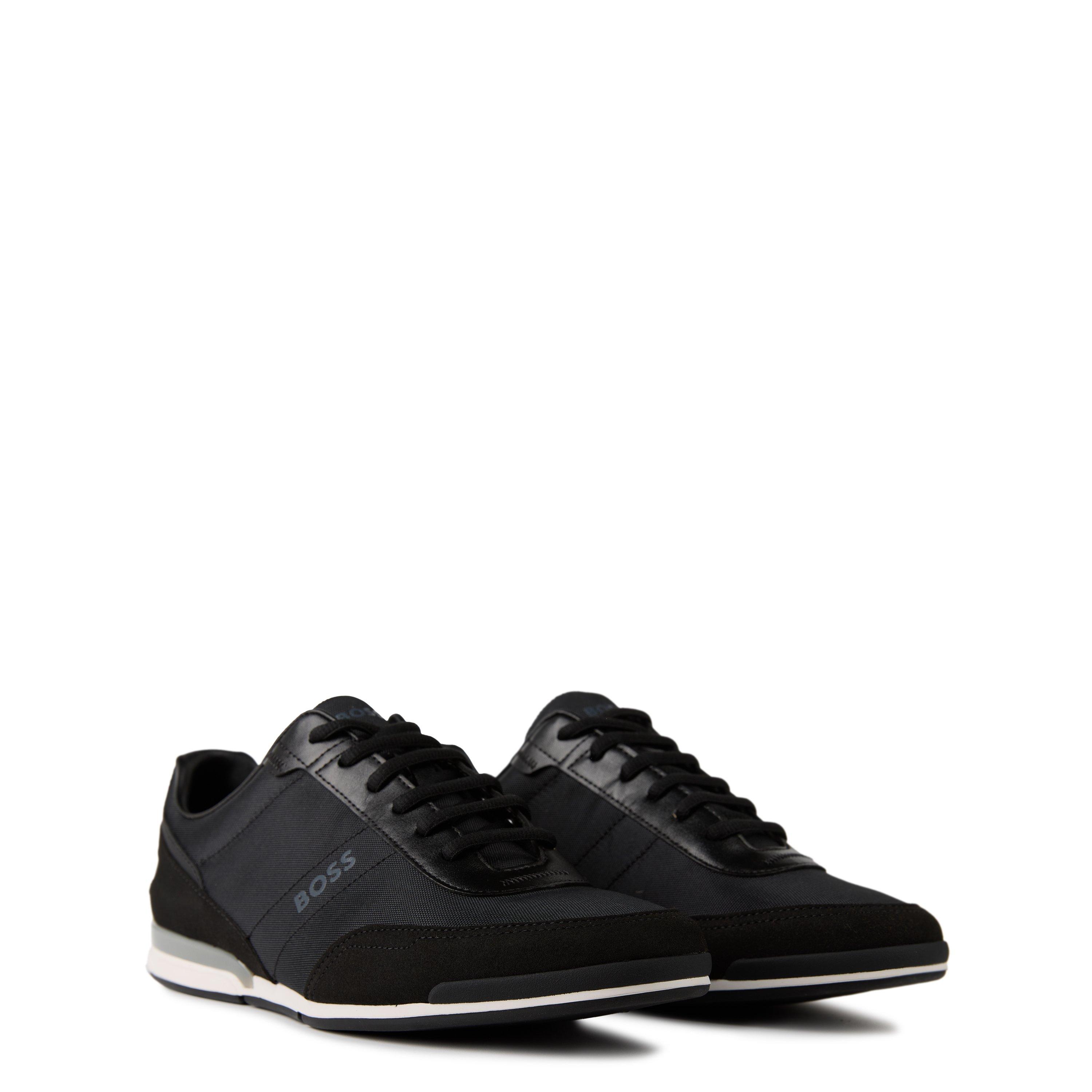 Black 001 - Boss - Saturn Low Top Trainers, Technical Mesh - 4