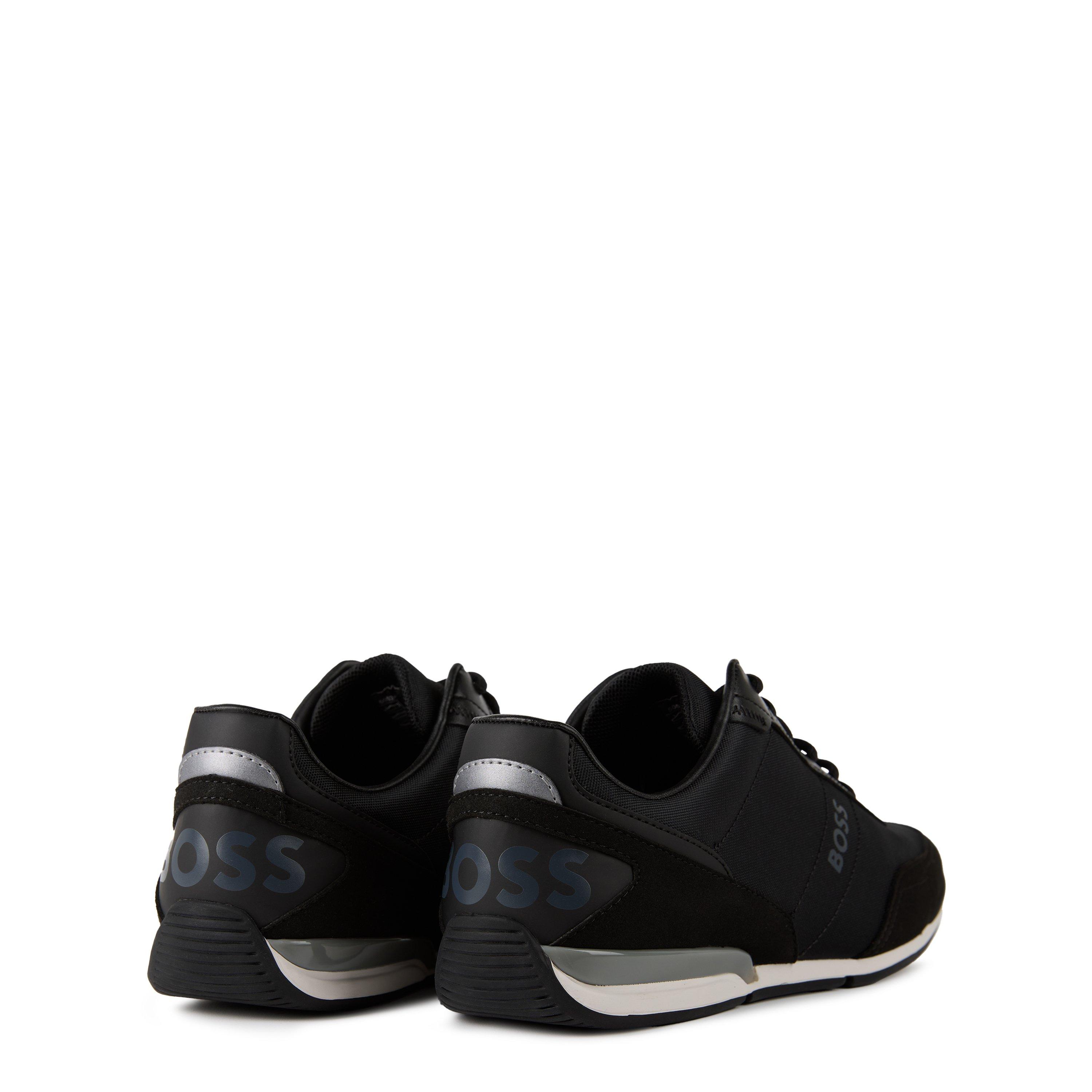 Black 001 - Boss - Saturn Low Top Trainers, Technical Mesh - 5