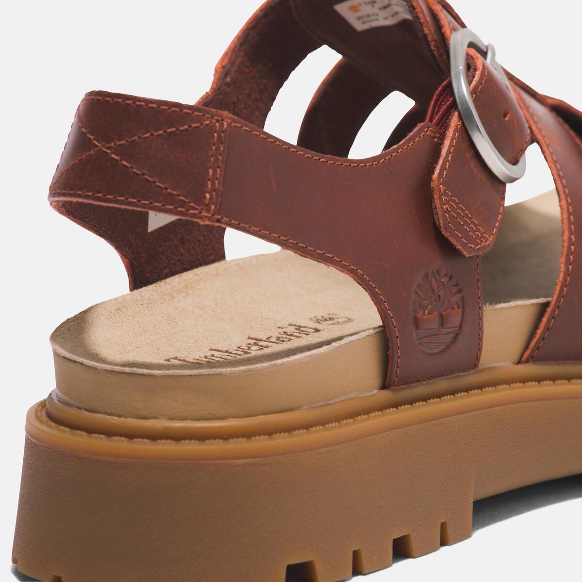 Dark Red - Timberland - Women's Clairemont Way Fisherman Flat Sandals - 7
