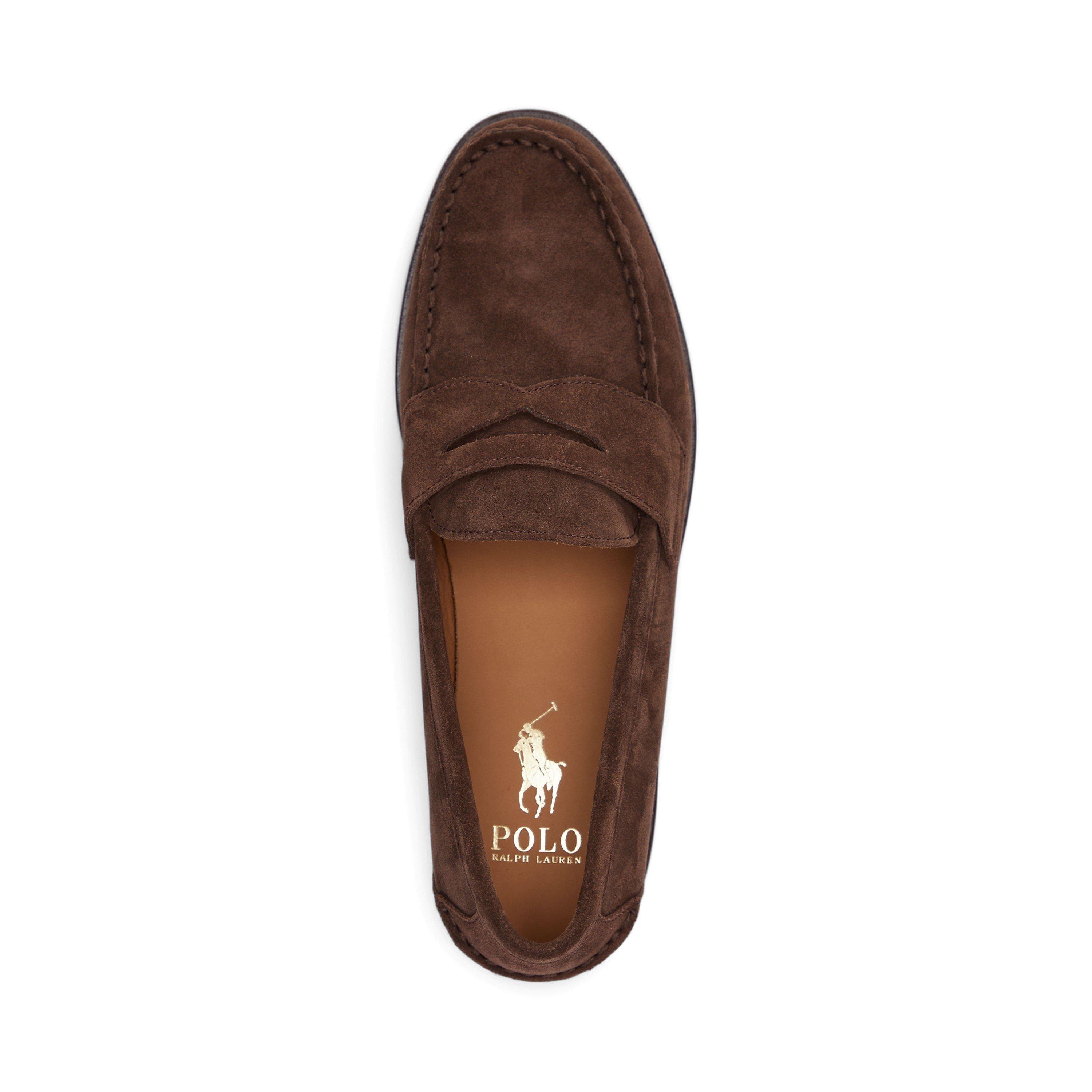 Dark Brown - Polo Ralph Lauren - Men's Aslton Suede Loafer - 4
