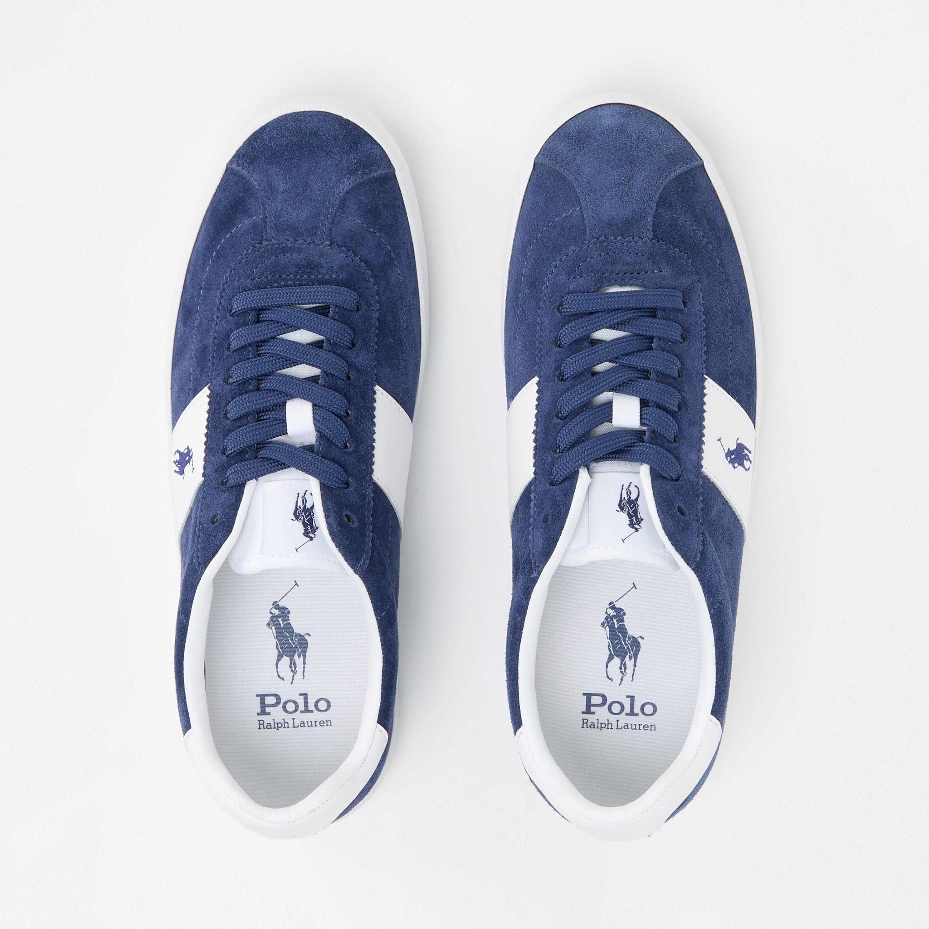Navy/White - Polo Ralph Lauren - Men's Court Vulc Low-Top Trainers - 5