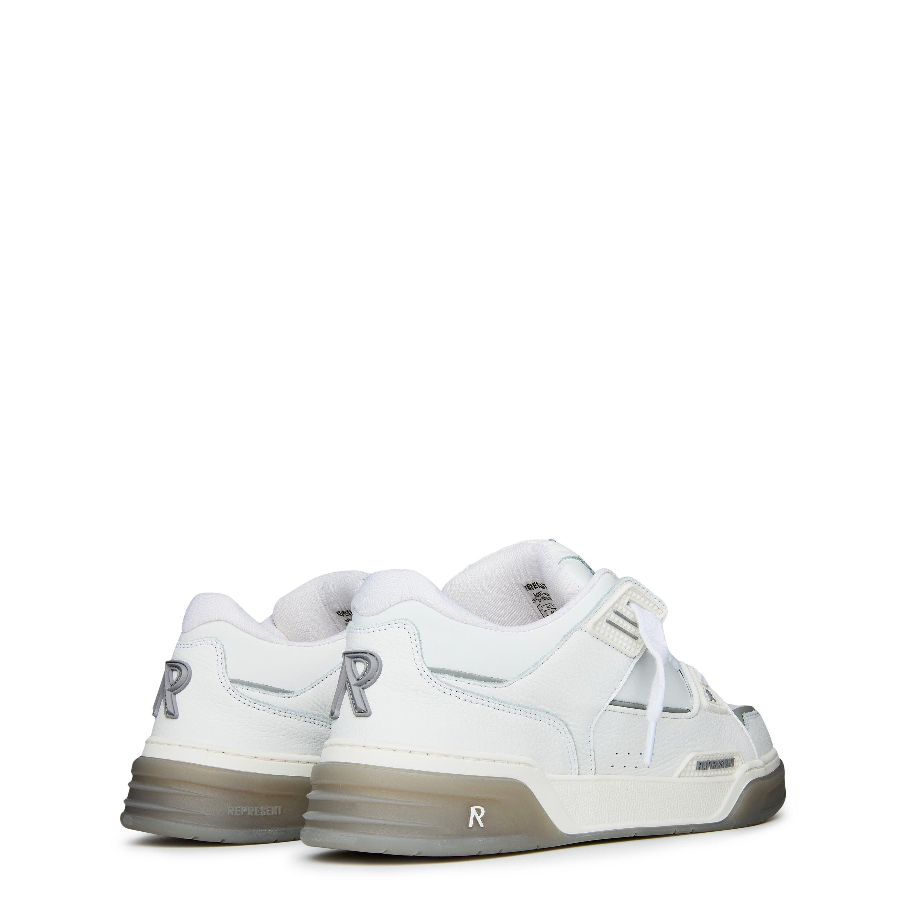 White/Grey - Represent - Men's Rep Studio Premium Leather Mid-Top Sneaker - 5