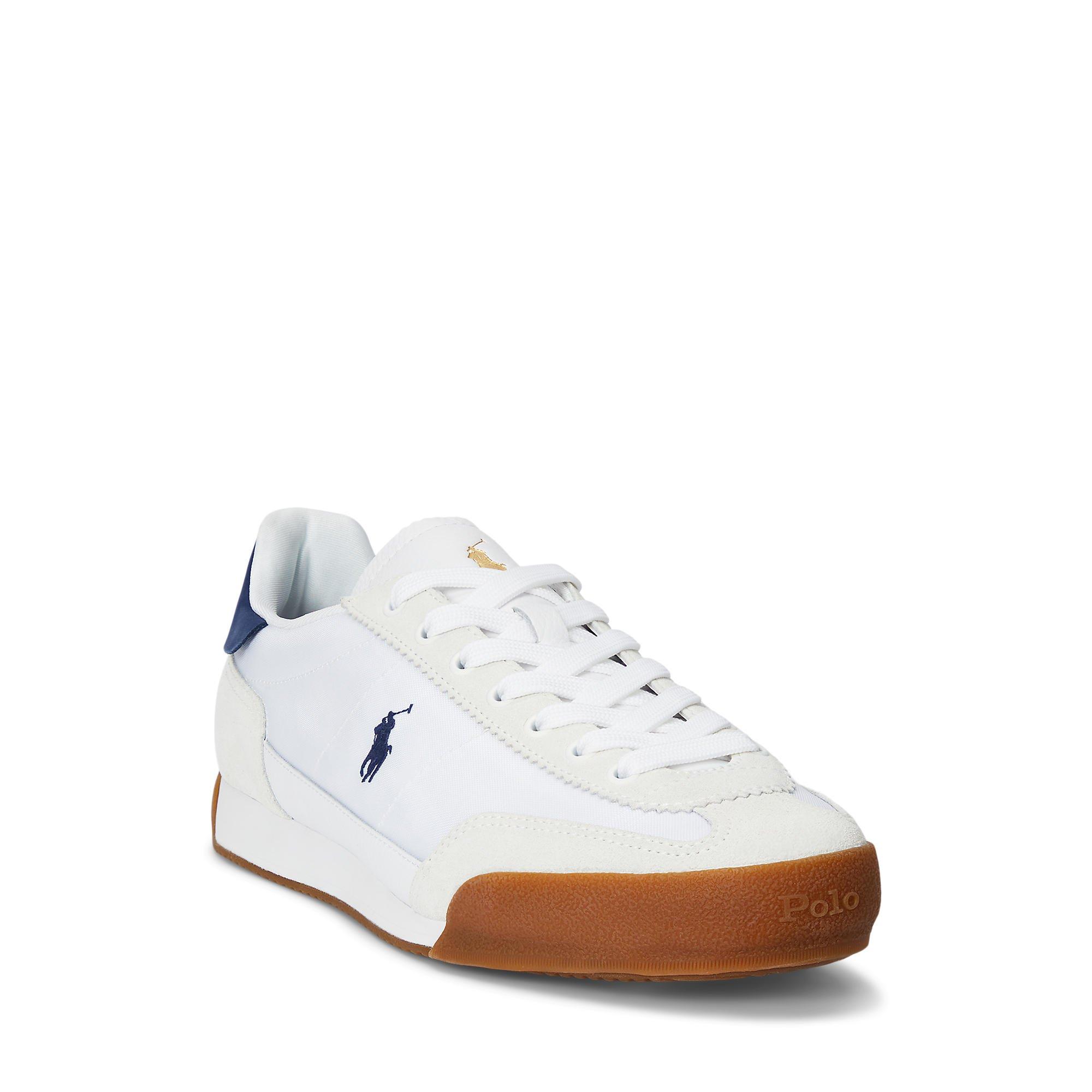 Weiß/Marineblau - Polo Ralph Lauren - Men's Hester Low-Top Trainers - 3