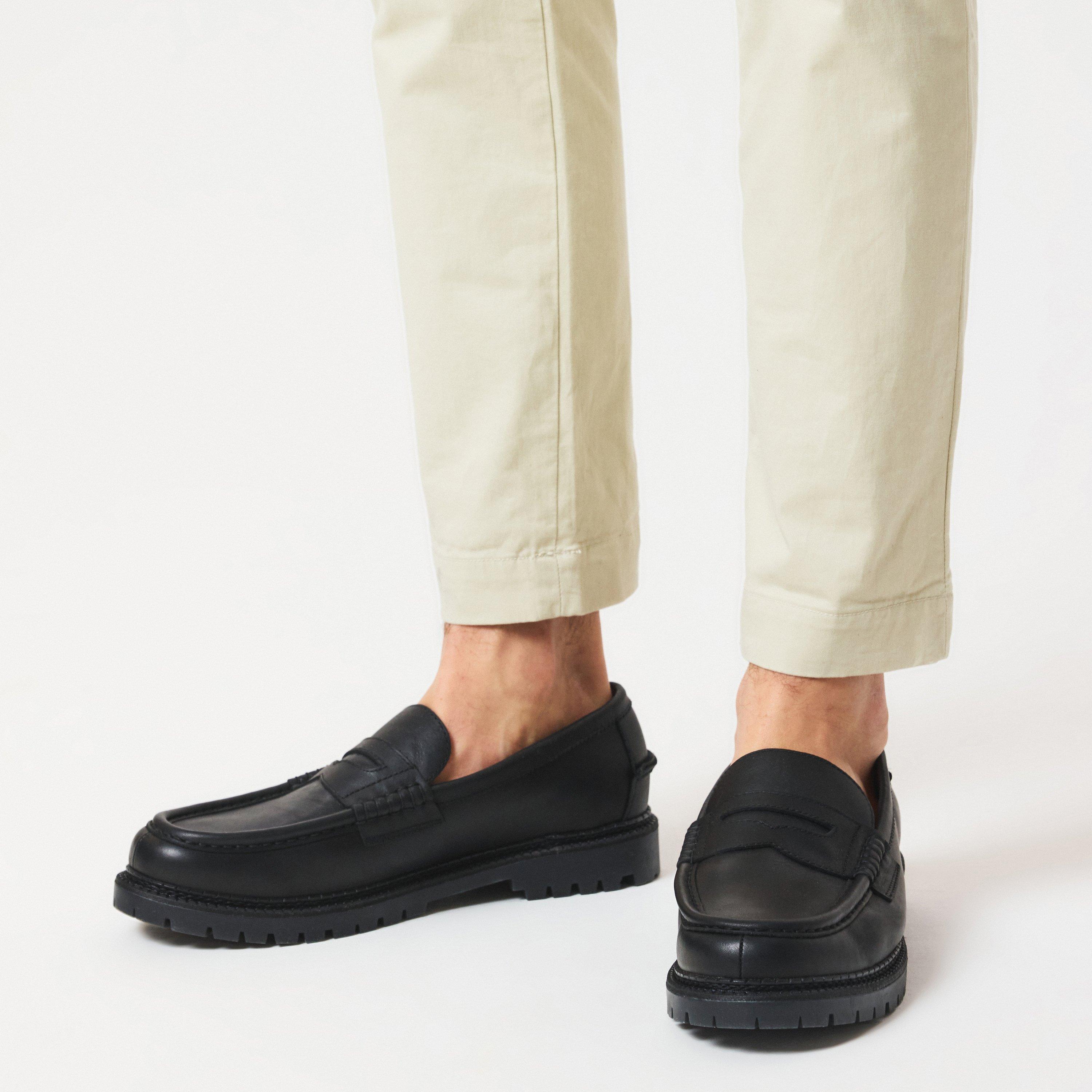 Black Leather - Polo Ralph Lauren - Men's Jett Penny Loafers - 3