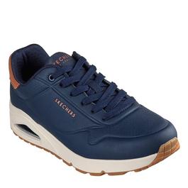 Skechers Skechers Deboss Durabuck With Pop Suede Heel Low-Top Trainers Mens