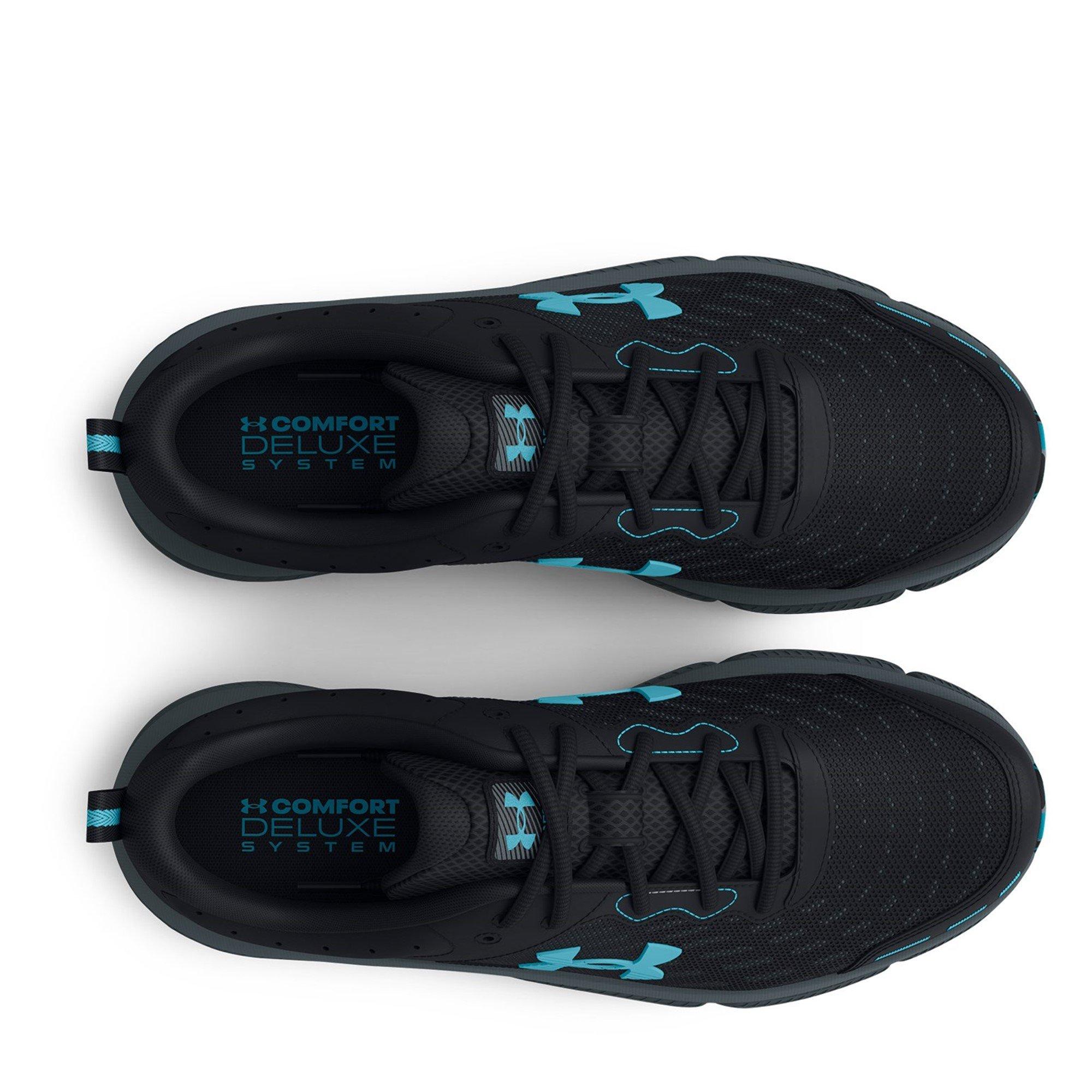 Black/Blue - Under Armour - Under Charged Assert 10 Mens Running Shoes - 4
