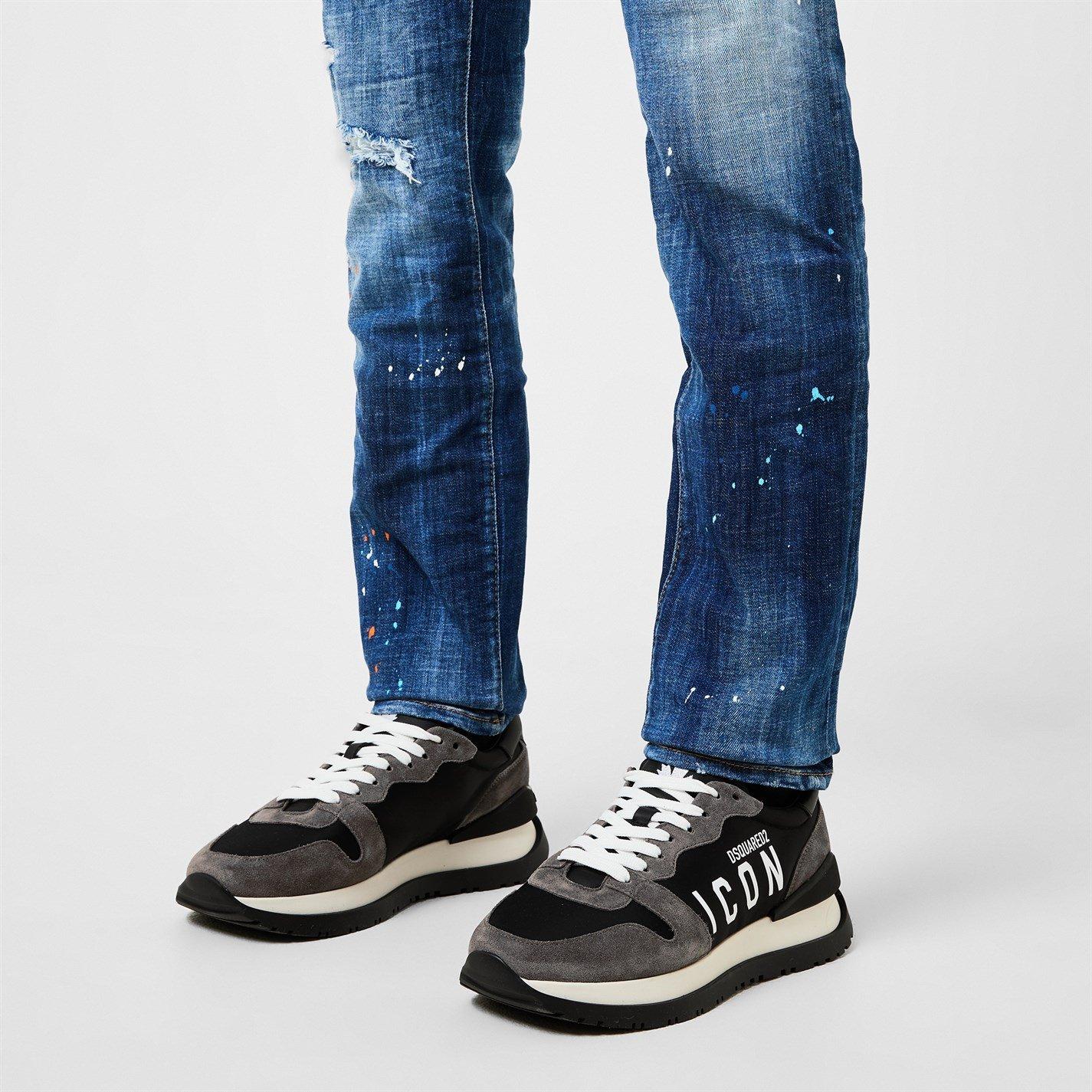 Black/White - DSquared2 - Icon Running Trainers - 2