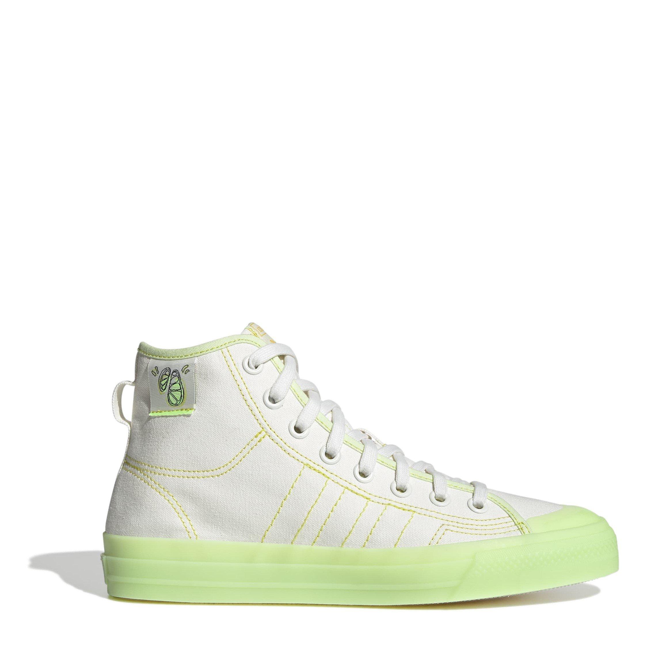 White/Green - adidas Originals - Men's Nizza Hi High-Top Trainers - 1