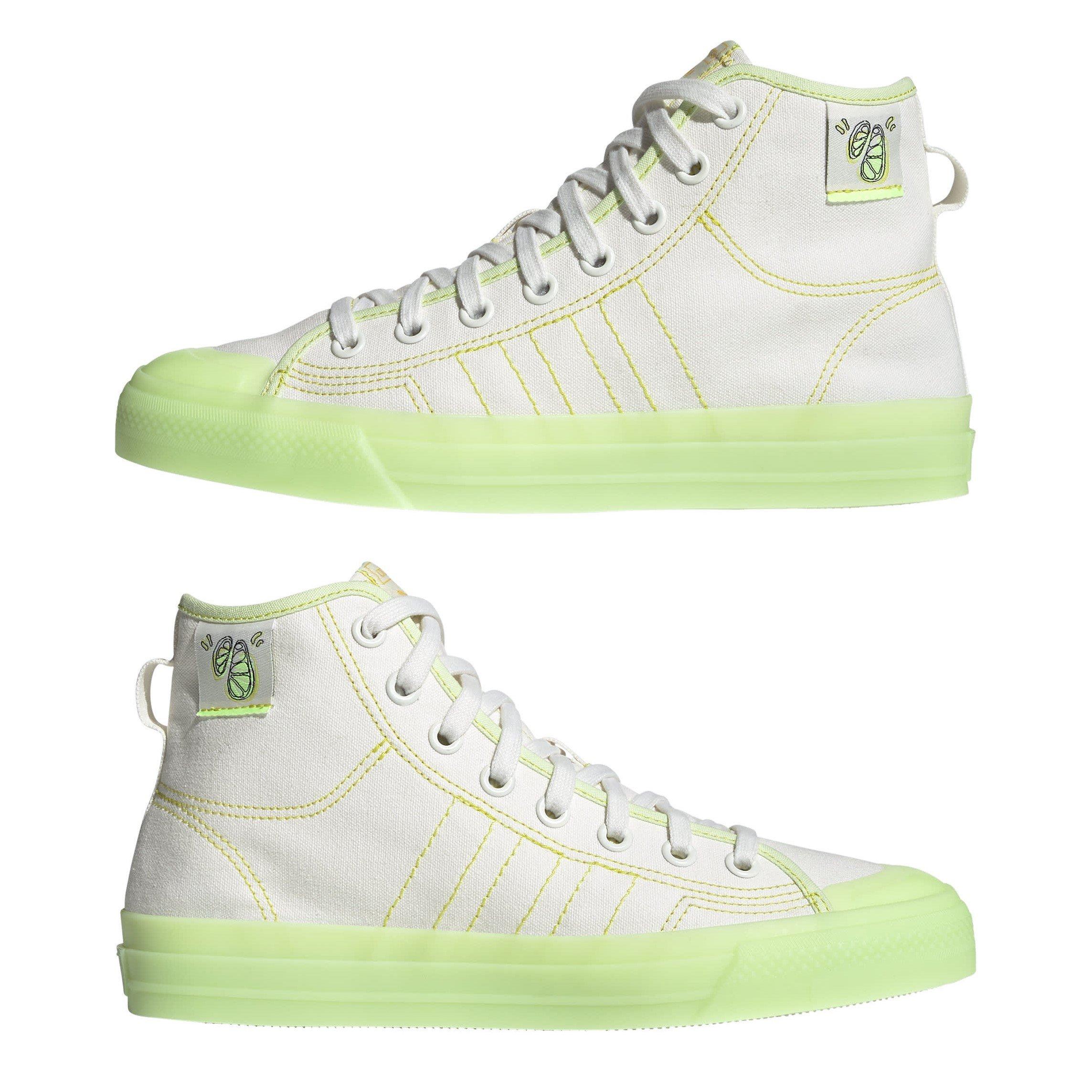 Wit/Groen - adidas Originals - Nizza Hi High-Top Trainers - 9