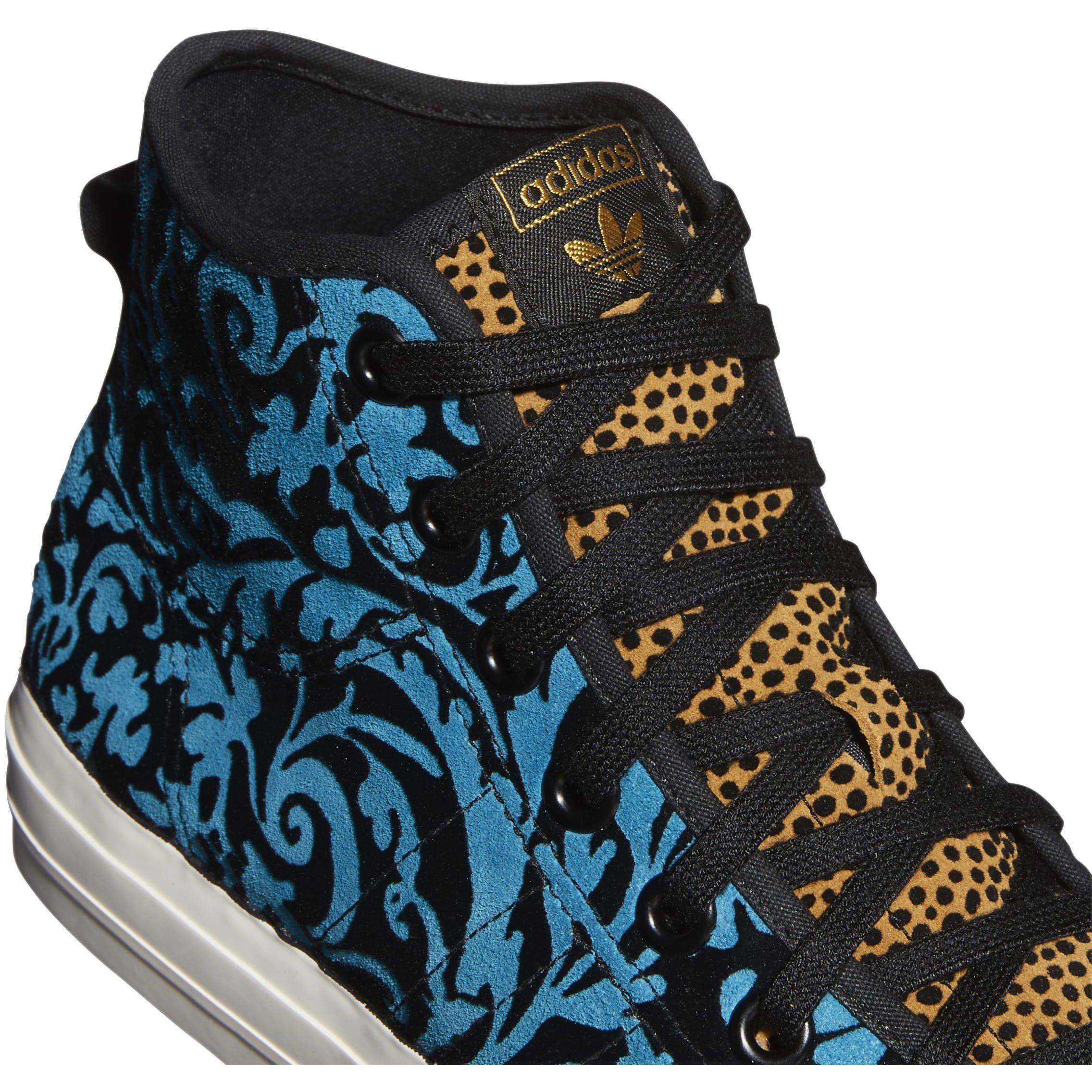 Cblack/Mesa - adidas Originals - Nizza Casual Low-Top Trainers - 7