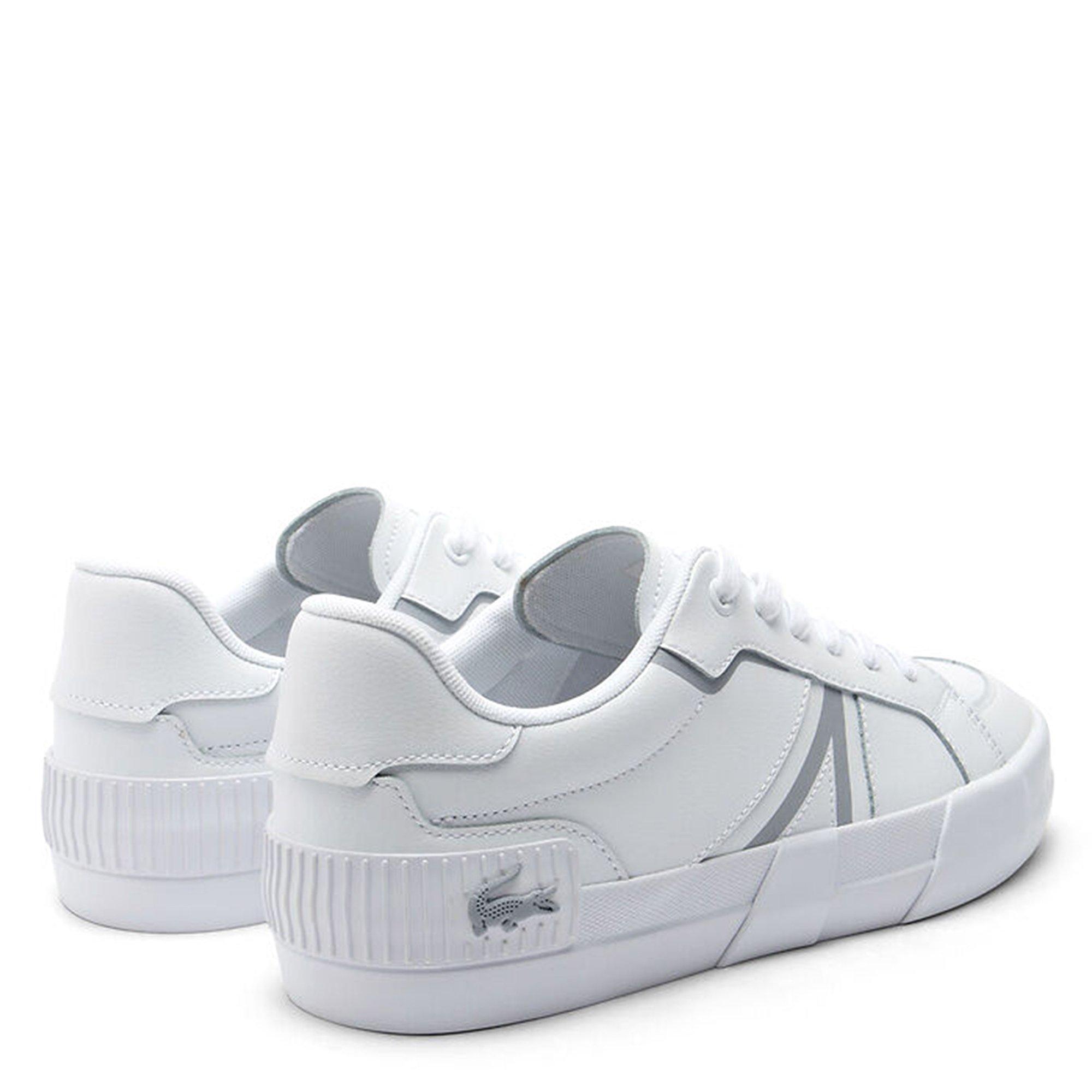 WHT/LT GRY - Lacoste - L004 Mens Leather Shoes - 3