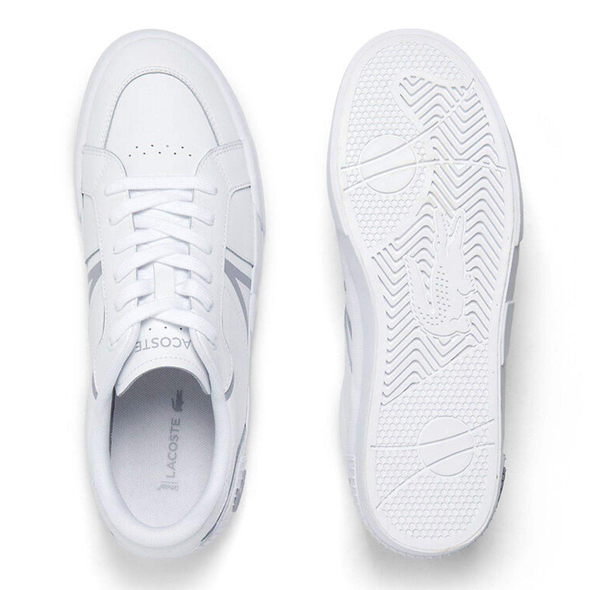 WHT/LT GRY - Lacoste - L004 Mens Leather Shoes - 5
