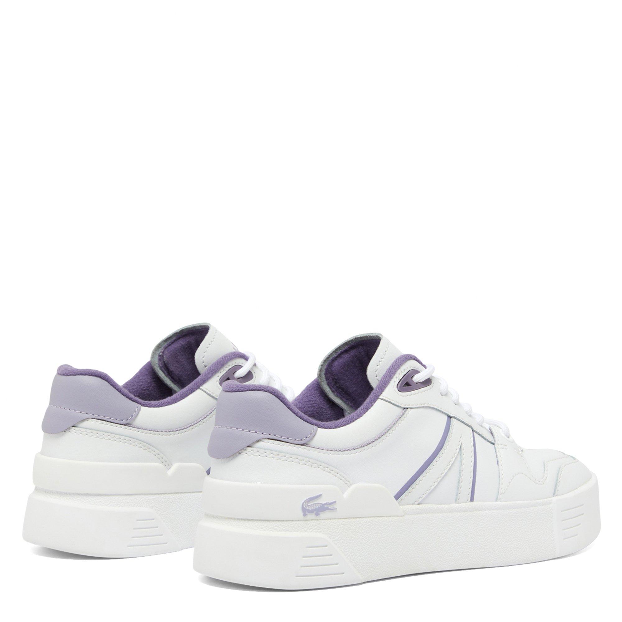 WHT/LT PURP - Lacoste - L002 Evo Leather Womens Shoes - 3