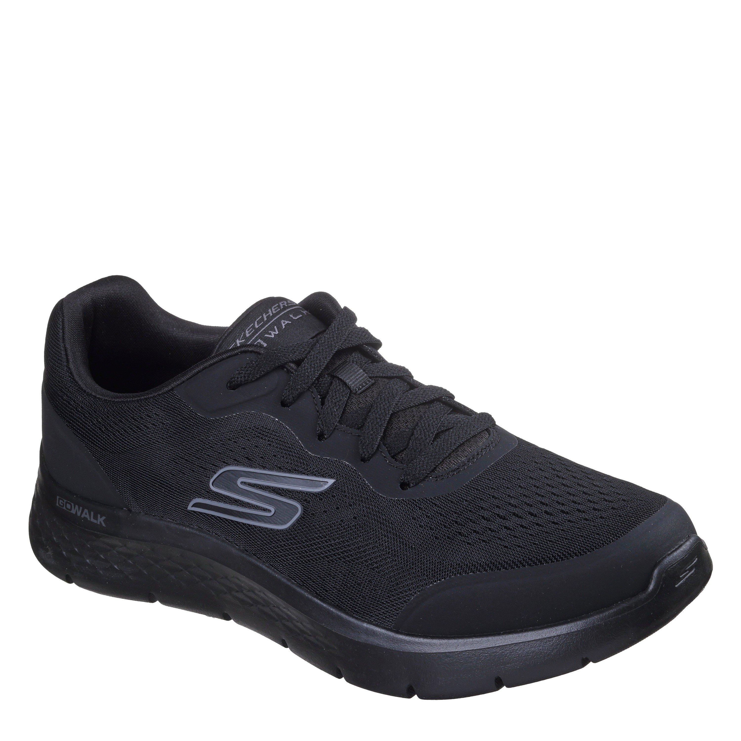 BLACK - Skechers - GoWalk Flex Lace-Up Mens Shoes - 2