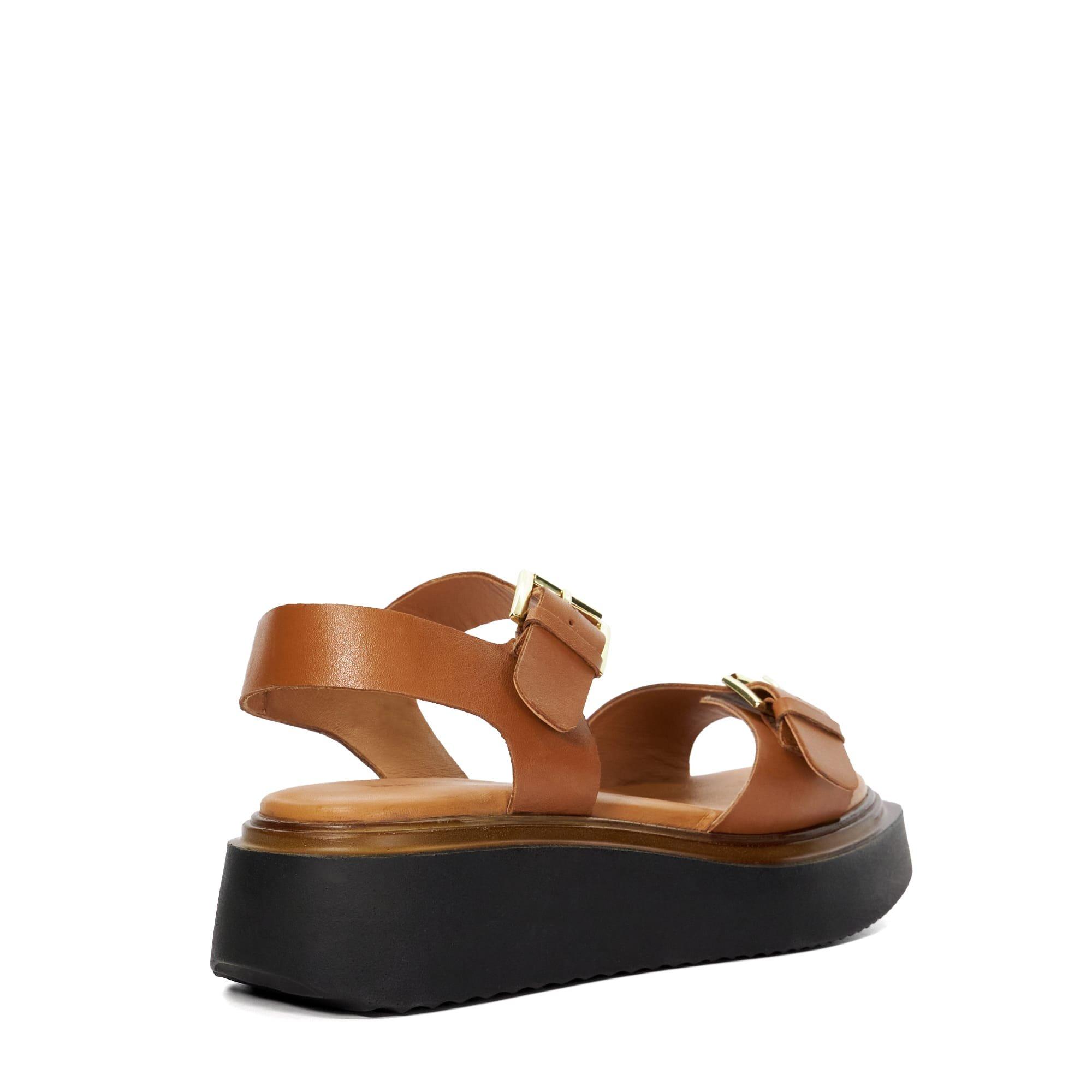 Tan - Dune London - Lowdown Sandal - 3