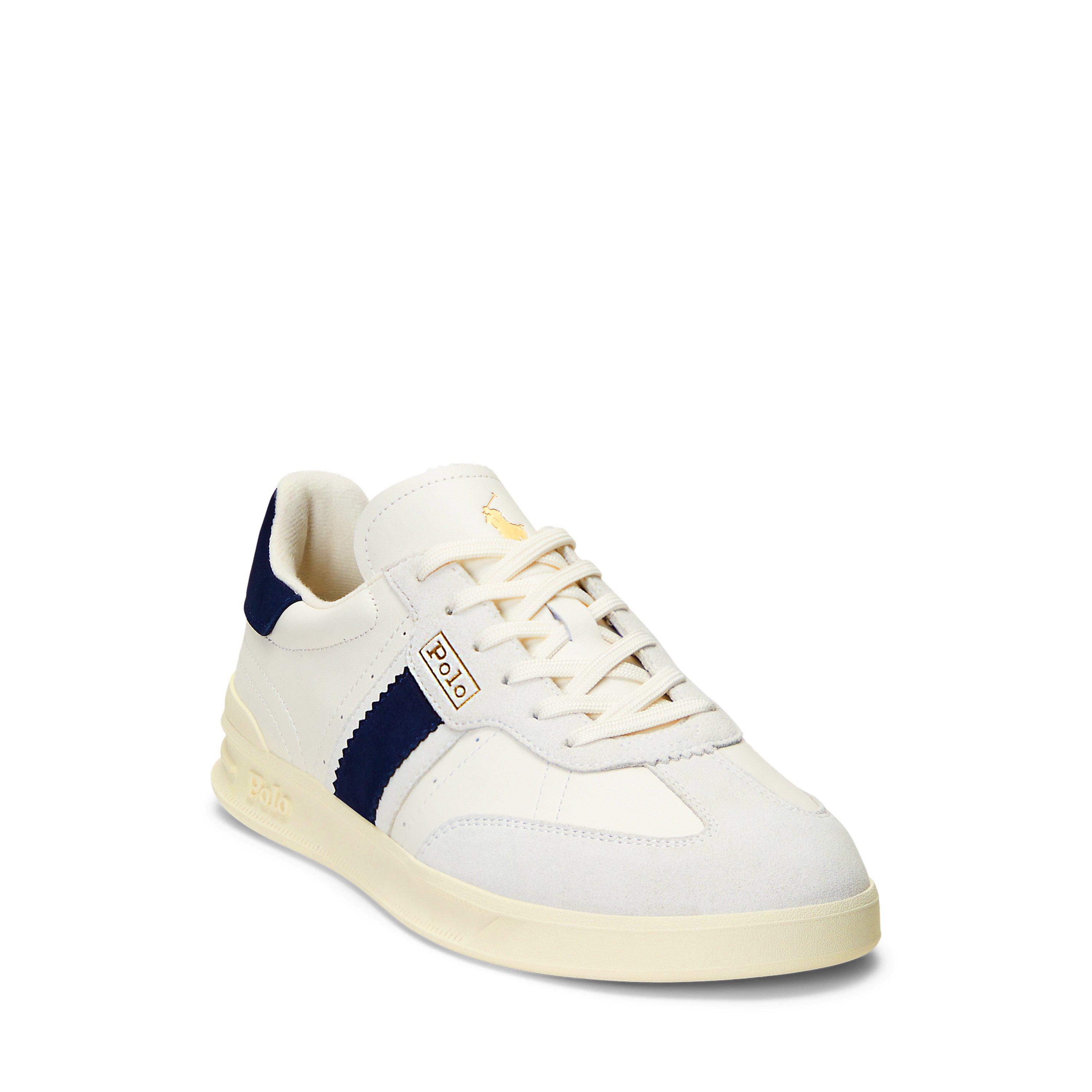 White/Navy - Polo Ralph Lauren - Heritage Aera Trainers - 3