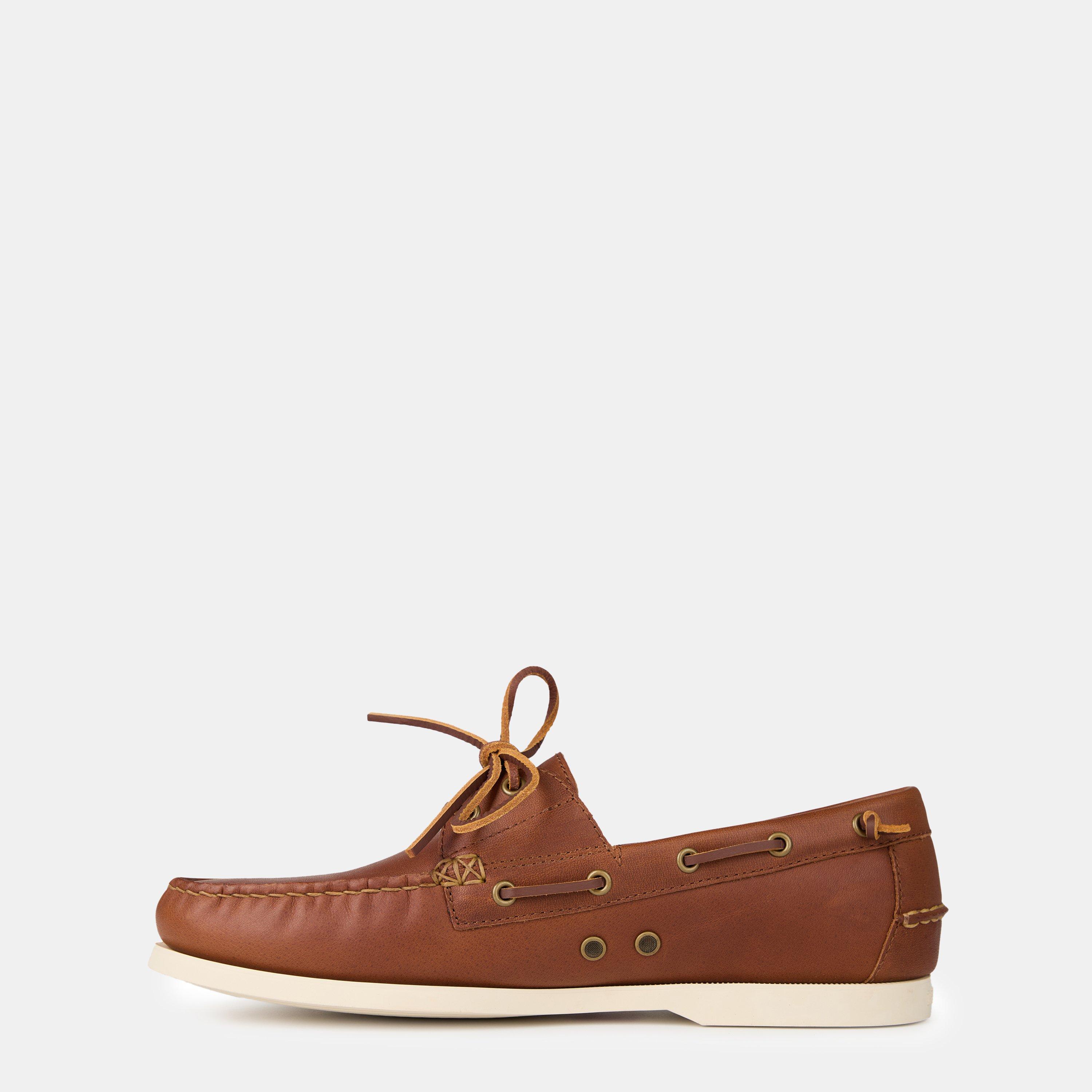 Tan - Polo Ralph Lauren - Merton Leather Boat Shoes - 2