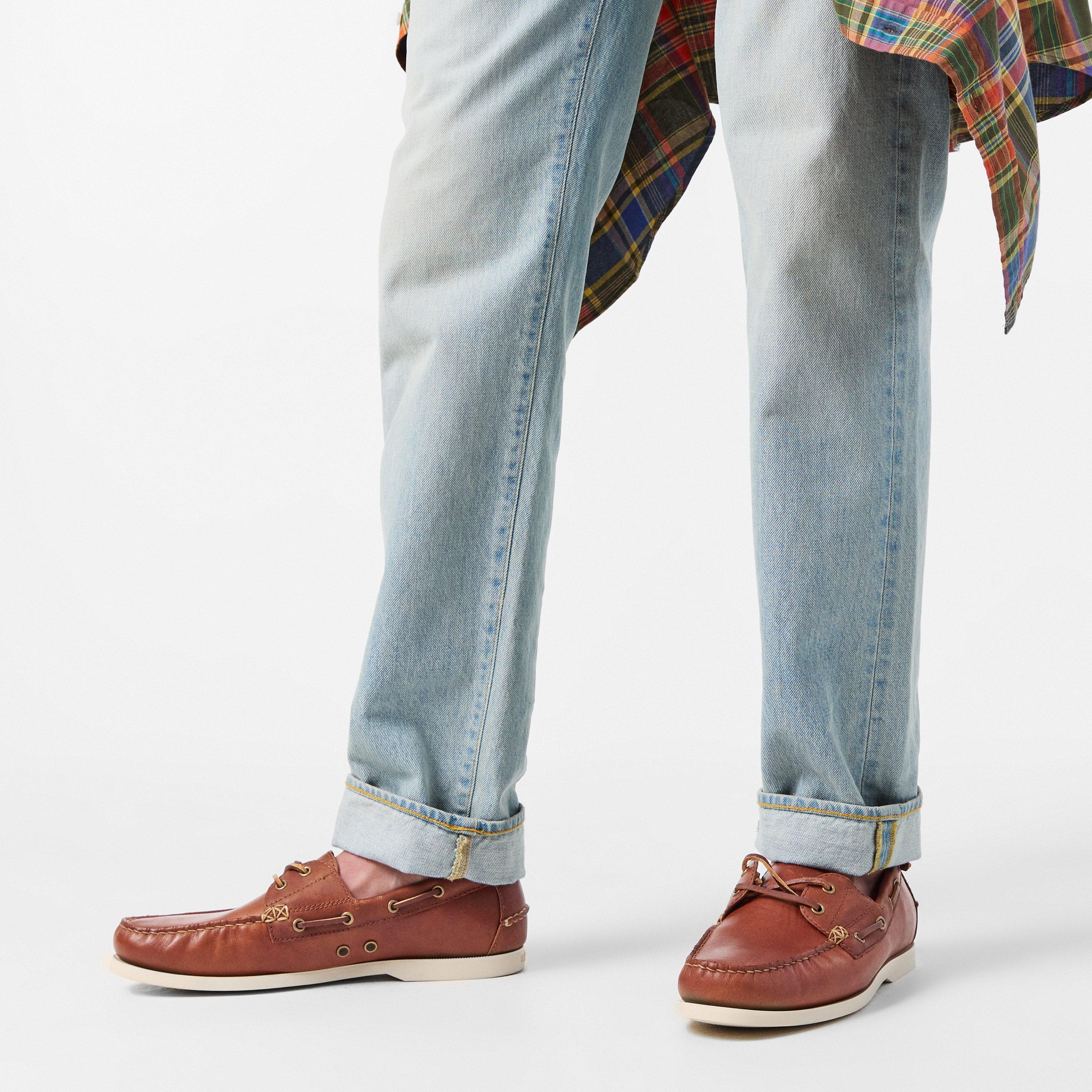 Tan - Polo Ralph Lauren - Merton Leather Boat Shoes - 3