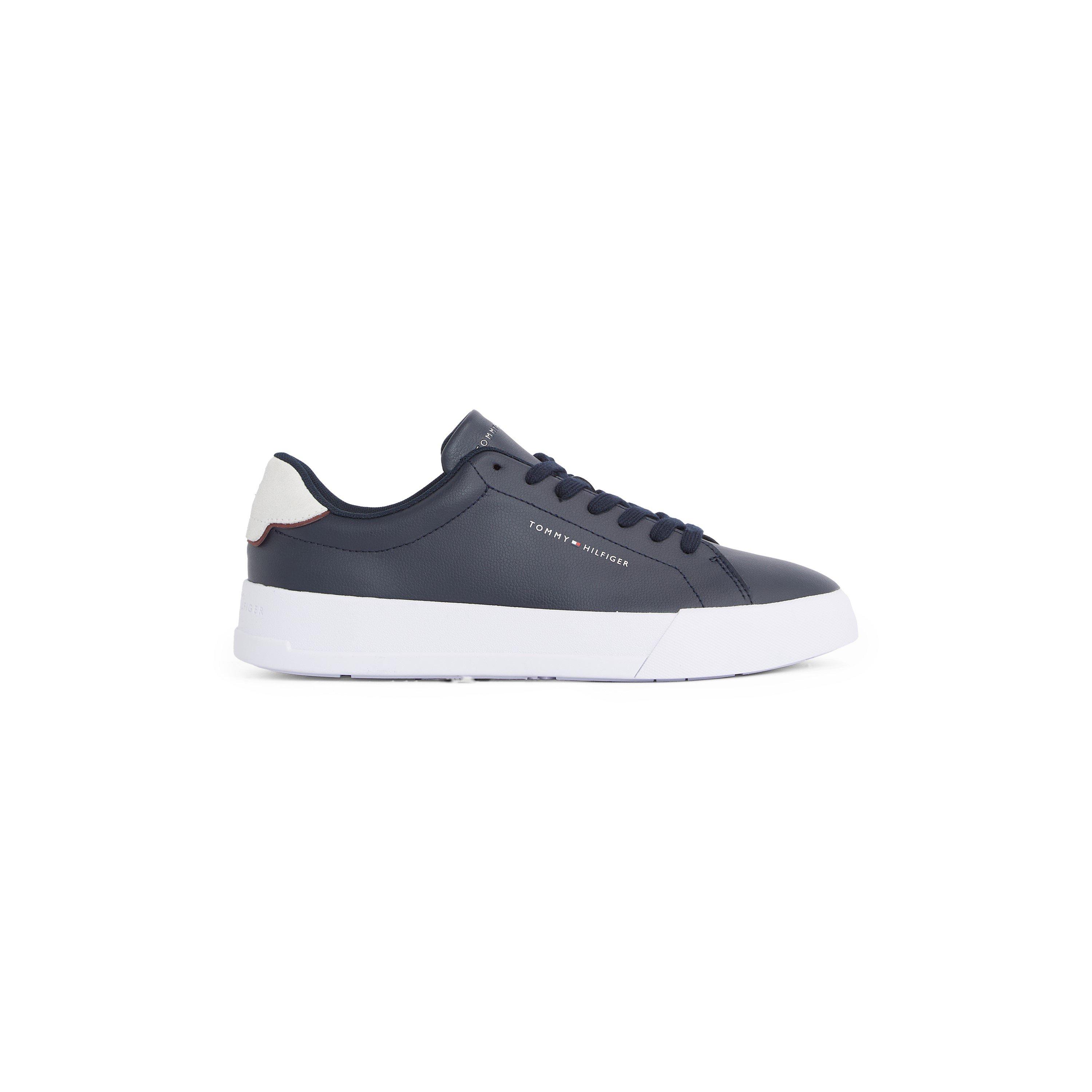 Azul Marinho/Branco - Tommy Hilfiger - Court Leather Low Top Trainers - 1