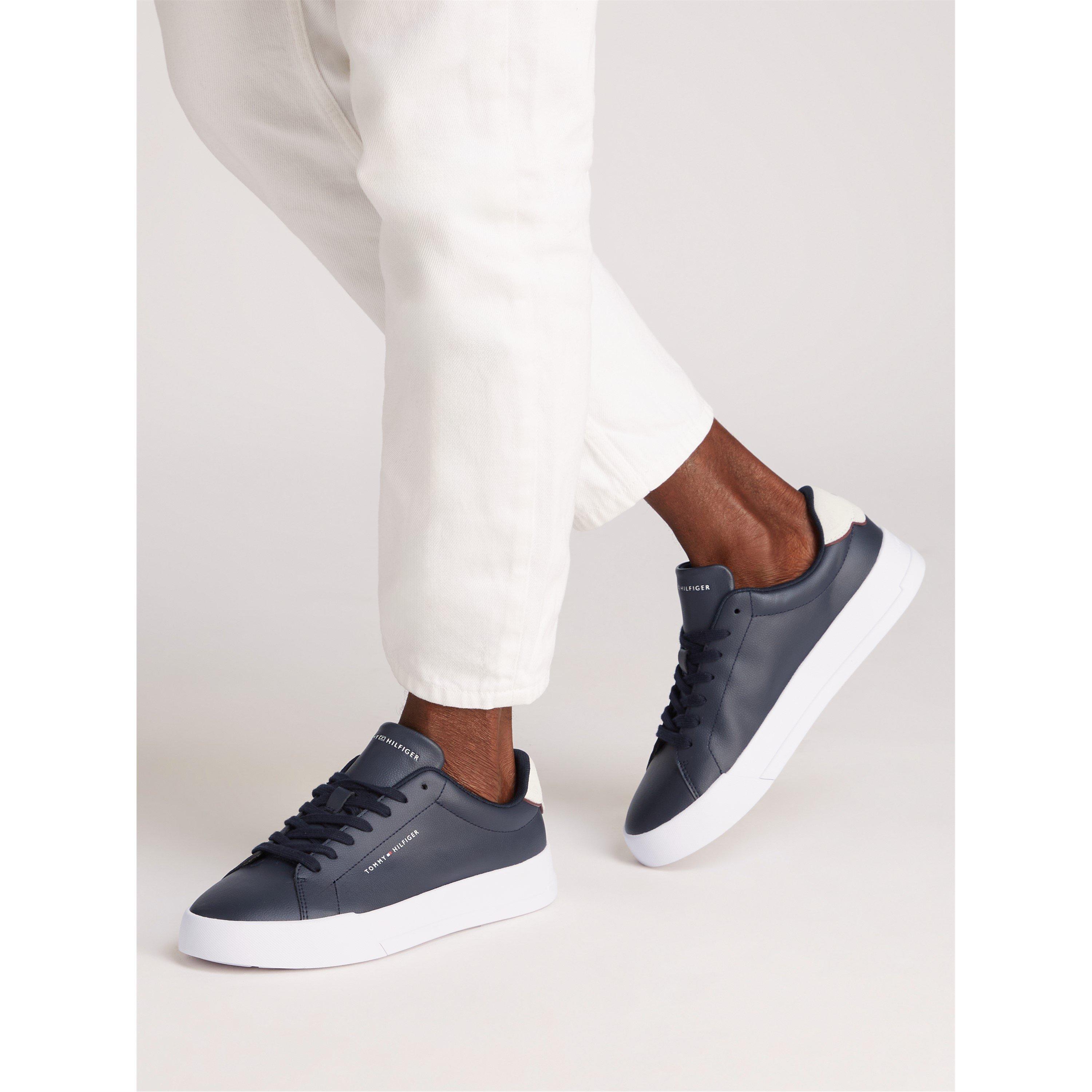 Azul Marinho/Branco - Tommy Hilfiger - Court Leather Low Top Trainers - 2