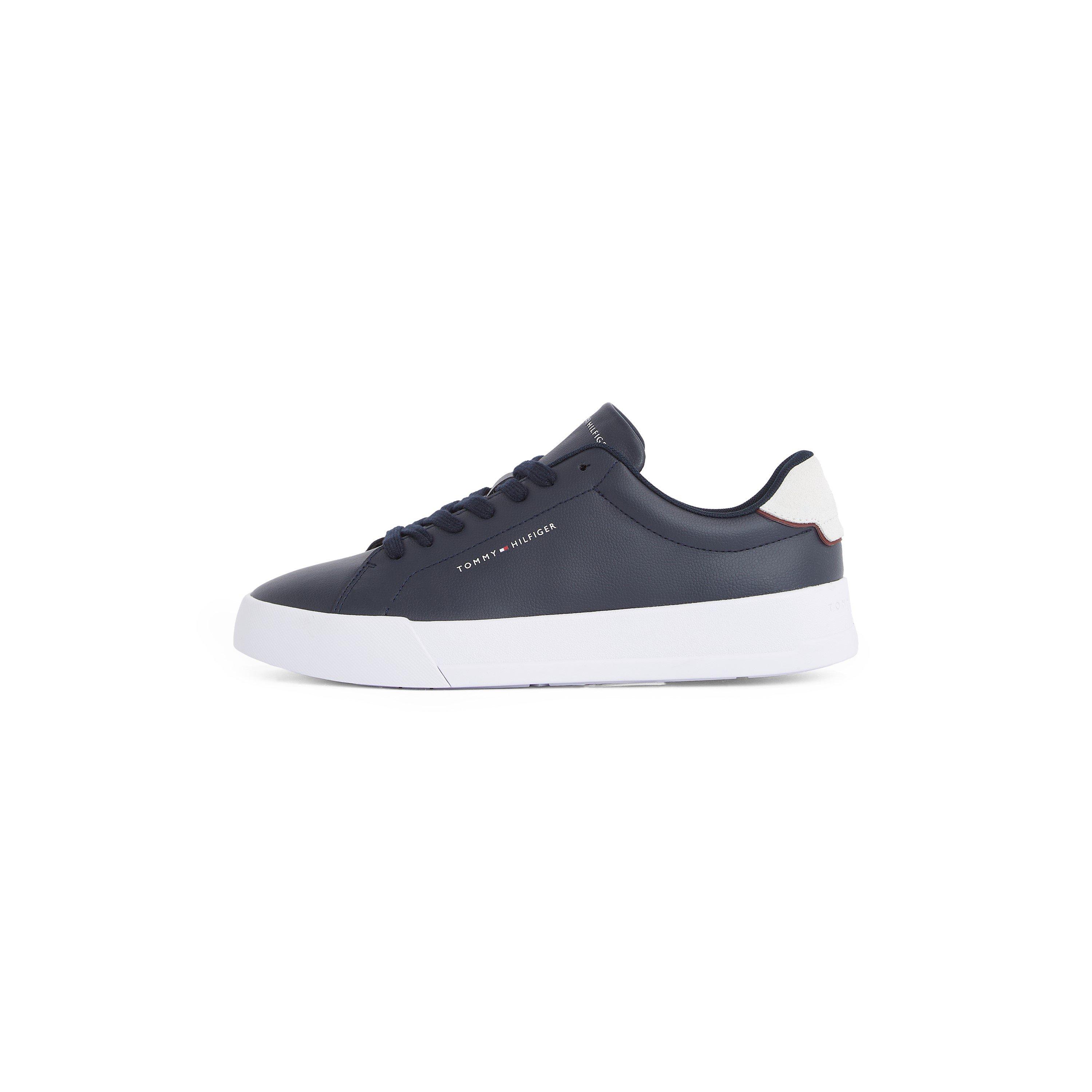 Azul Marinho/Branco - Tommy Hilfiger - Court Leather Low Top Trainers - 3