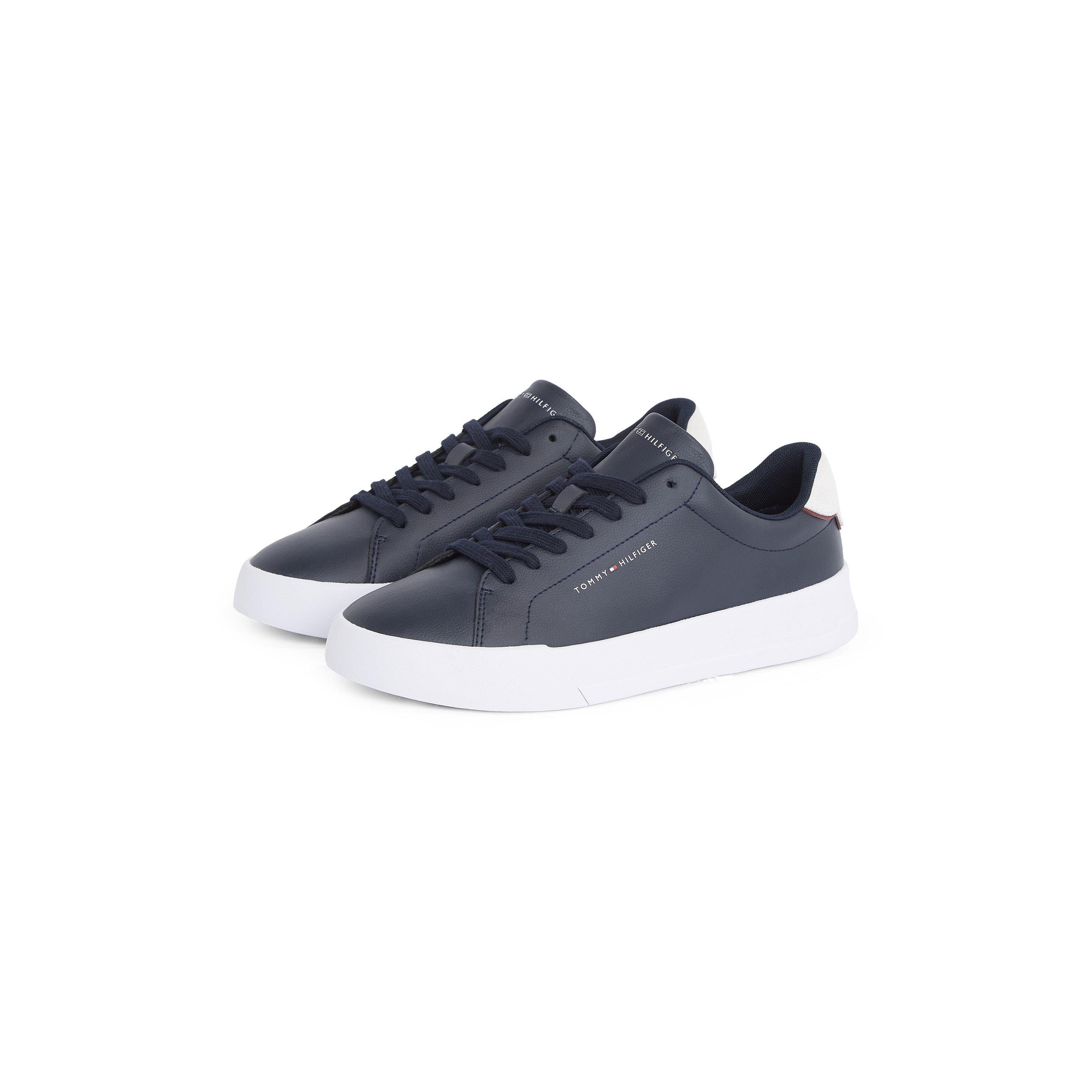 Azul Marinho/Branco - Tommy Hilfiger - Court Leather Low Top Trainers - 4