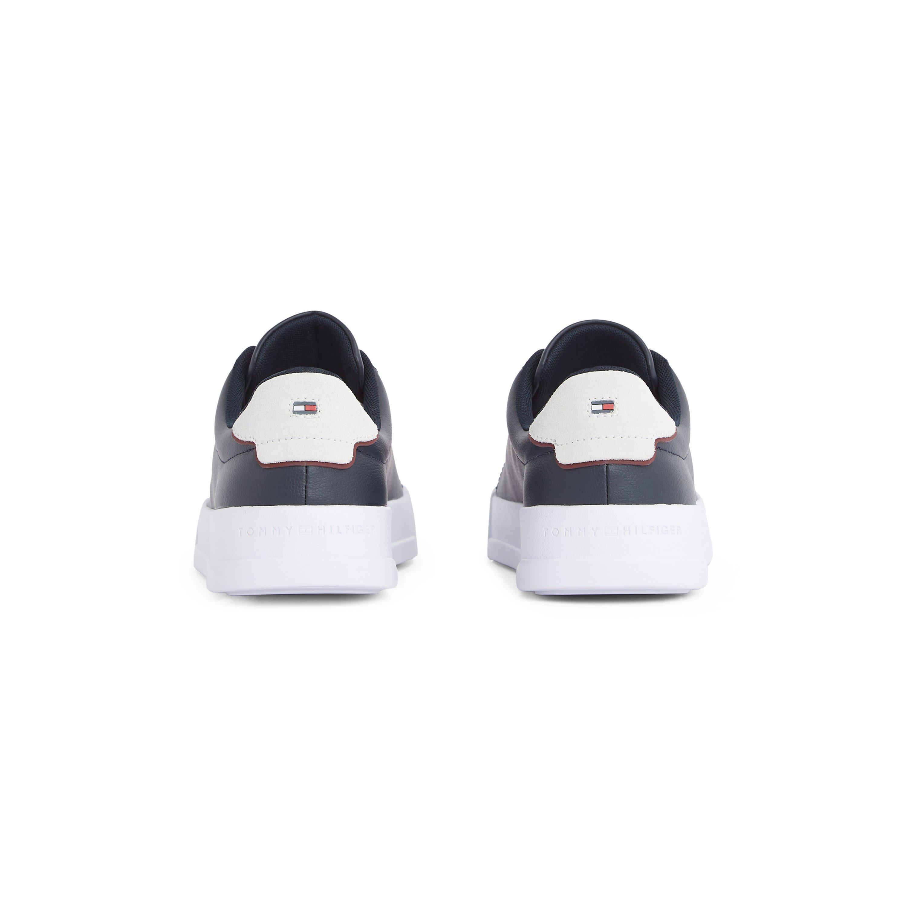 Azul Marinho/Branco - Tommy Hilfiger - Court Leather Low Top Trainers - 6