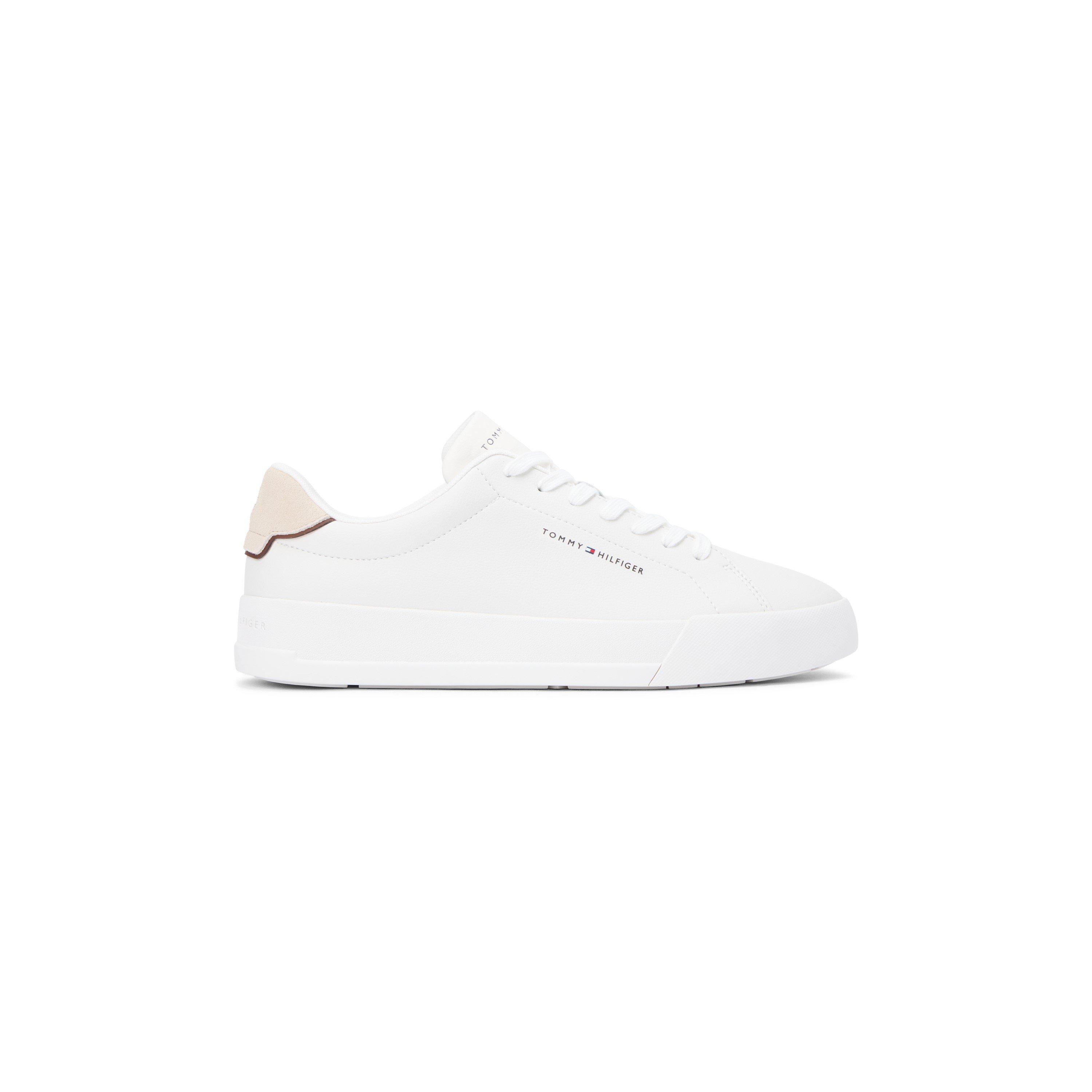 Tommy Hilfiger Men's Court Leather Low Top Trainers - Ecru/Beige - 10 (44)