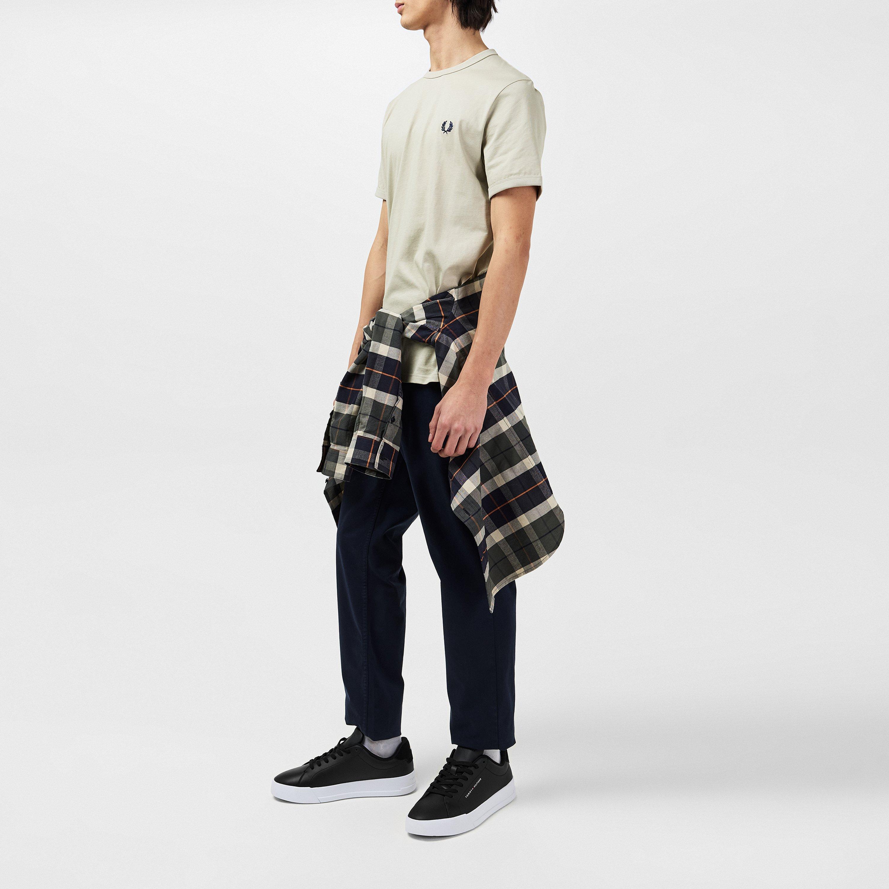 Black/White - Tommy Hilfiger - Court Leather Low Top Trainers - 6