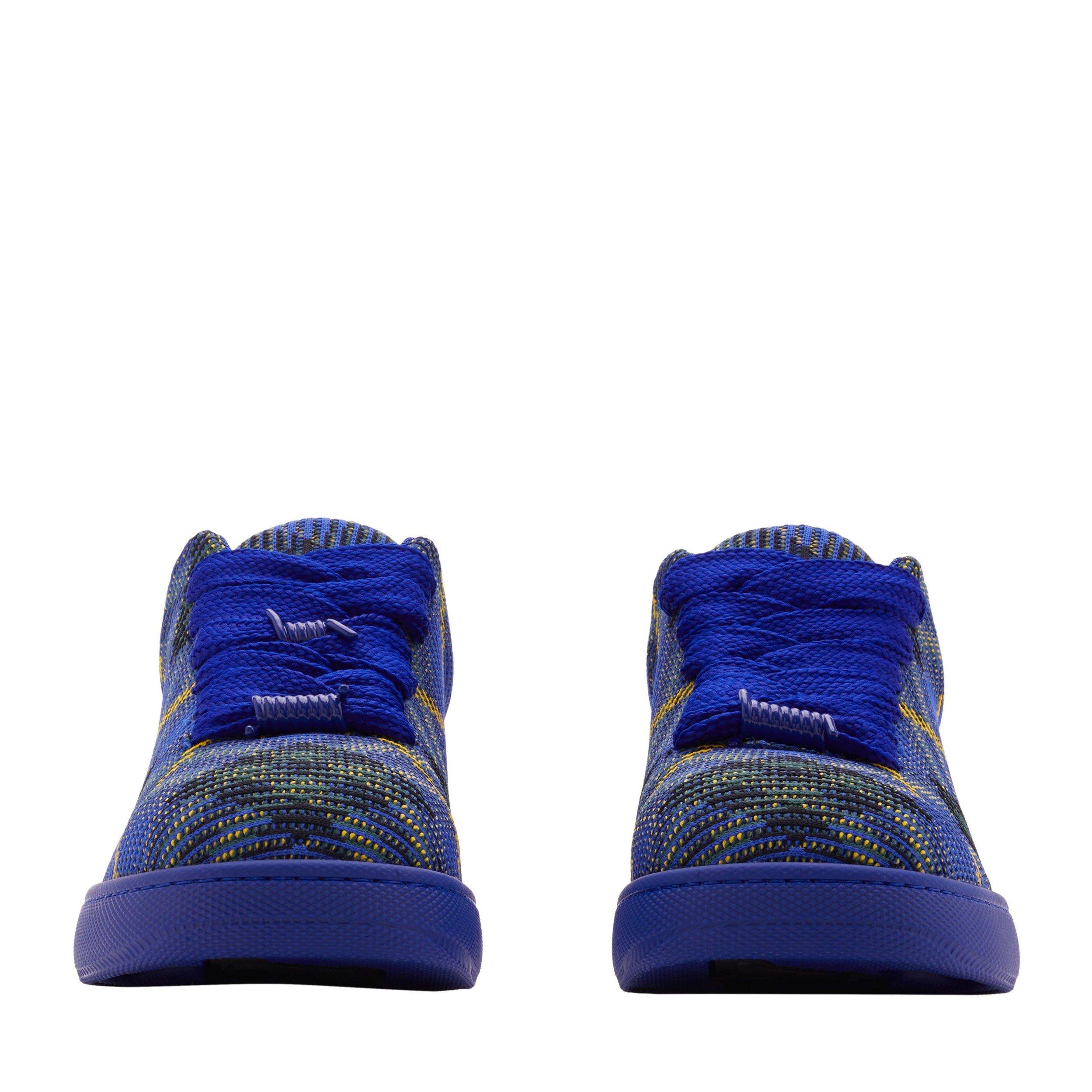 Navy - Burberry - Check Terrace Sneakers - 3