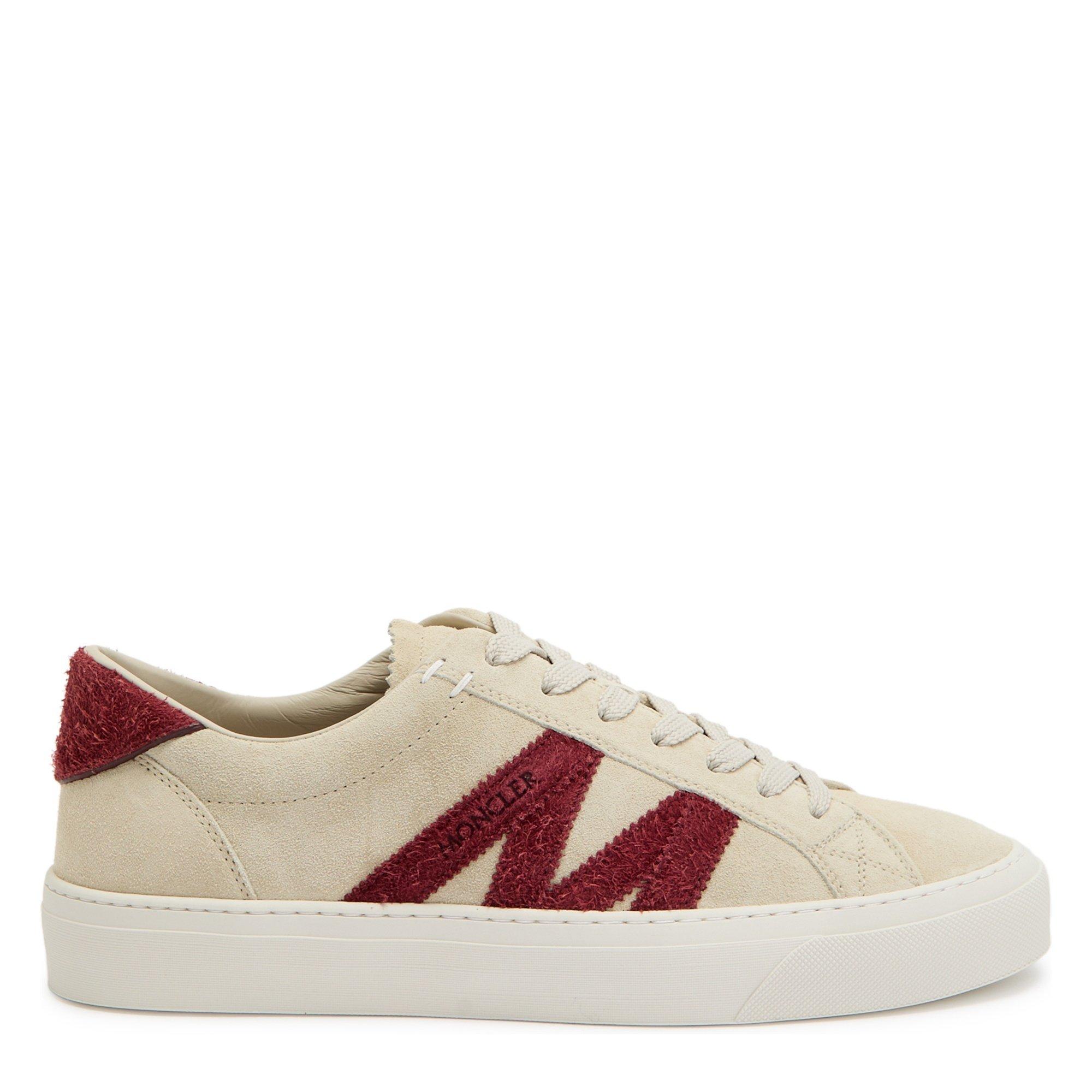 WHITE - Moncler - Men's Mon Monaco Suede Low-Top Trainers - 1