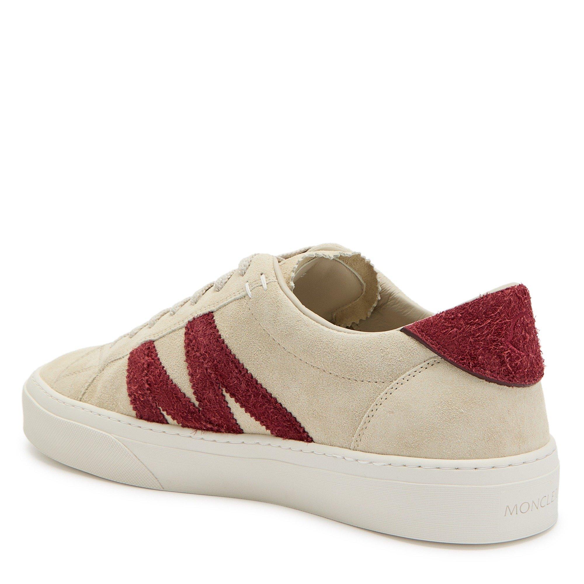 WHITE - Moncler - Men's Mon Monaco Suede Low-Top Trainers - 2