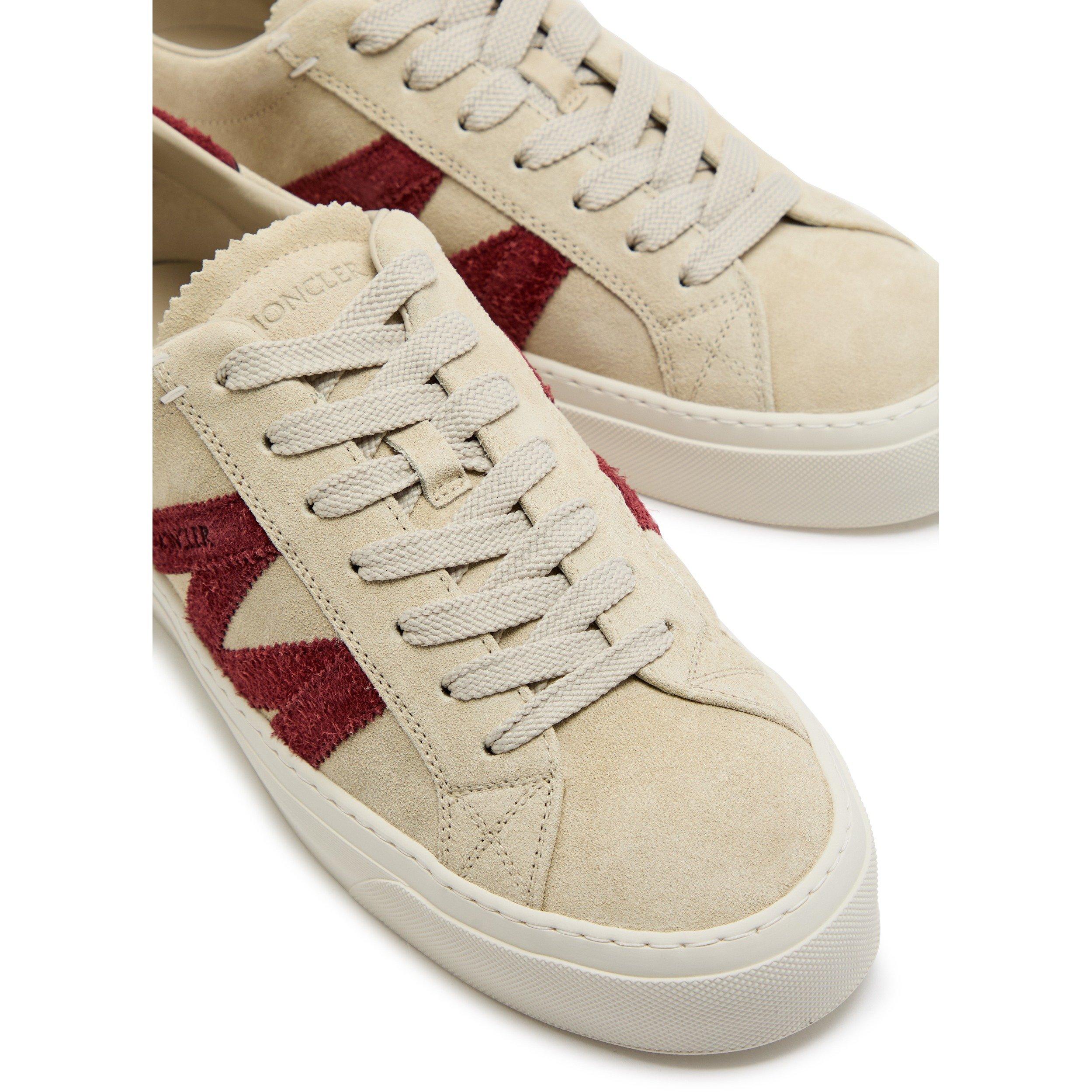 WHITE - Moncler - Men's Mon Monaco Suede Low-Top Trainers - 4