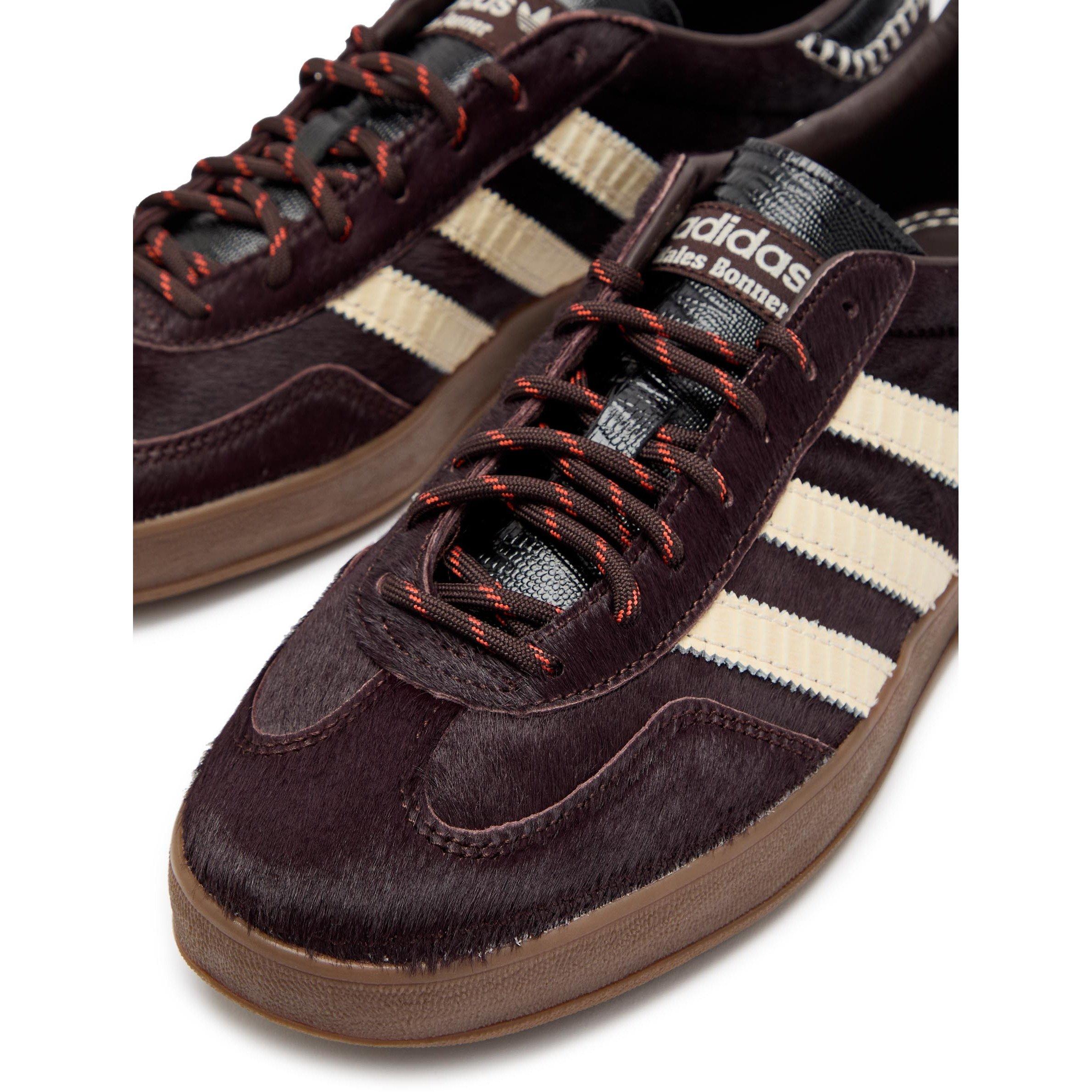 BROWN - adidas Originals - Men's Wales Bonner Gazelle Pony Hair Low-Top Trainers - 4