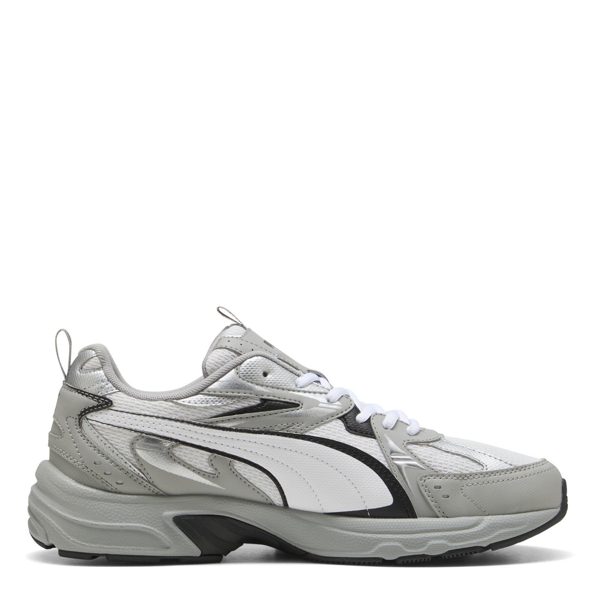 Gris/Blanco/Negro - Puma - Men's Milenio Tech Casual Low-Top Trainers - 4