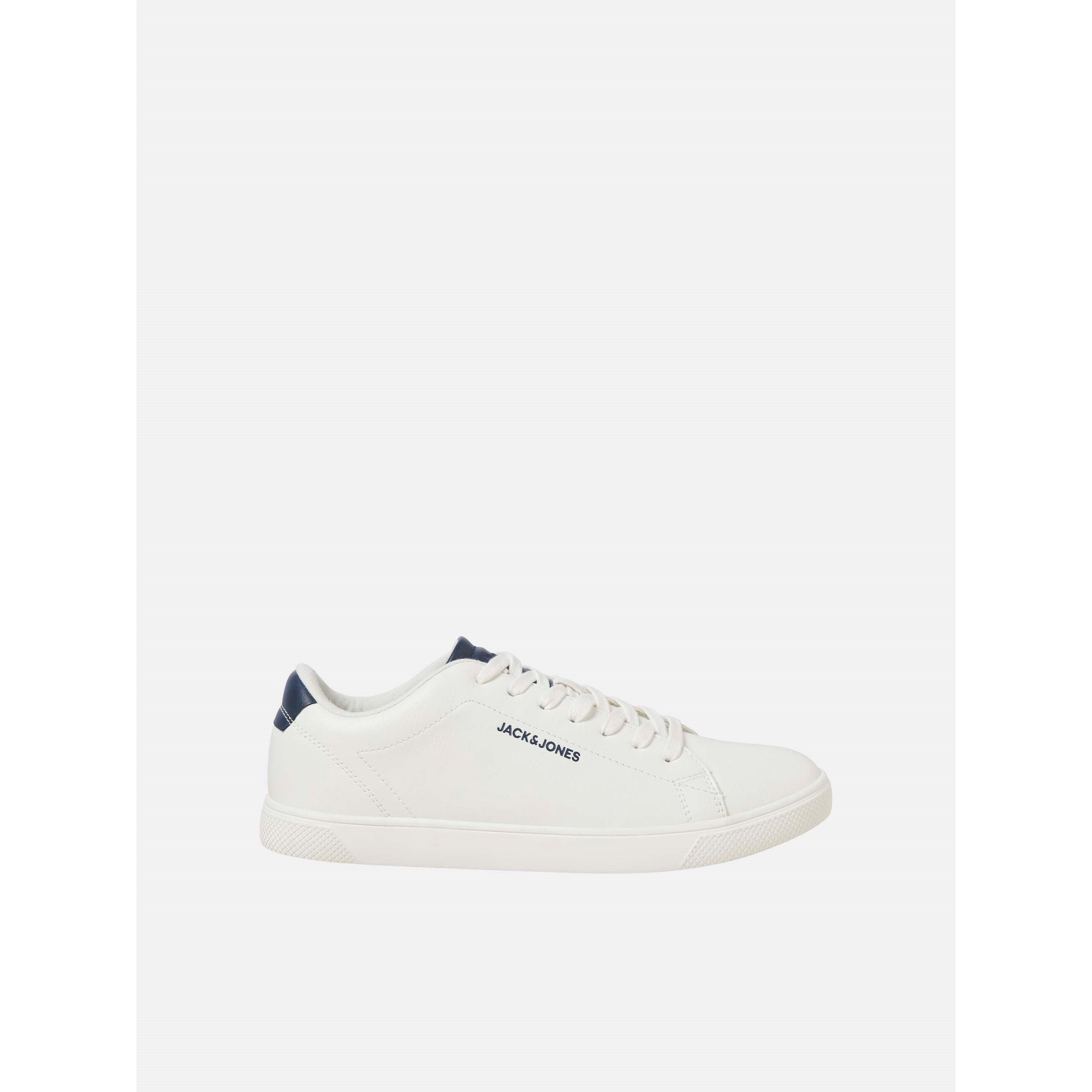 Jack And Jones Men's Bosley Pu Casual Low-Top Trainers - White/Navy - 10 (44)