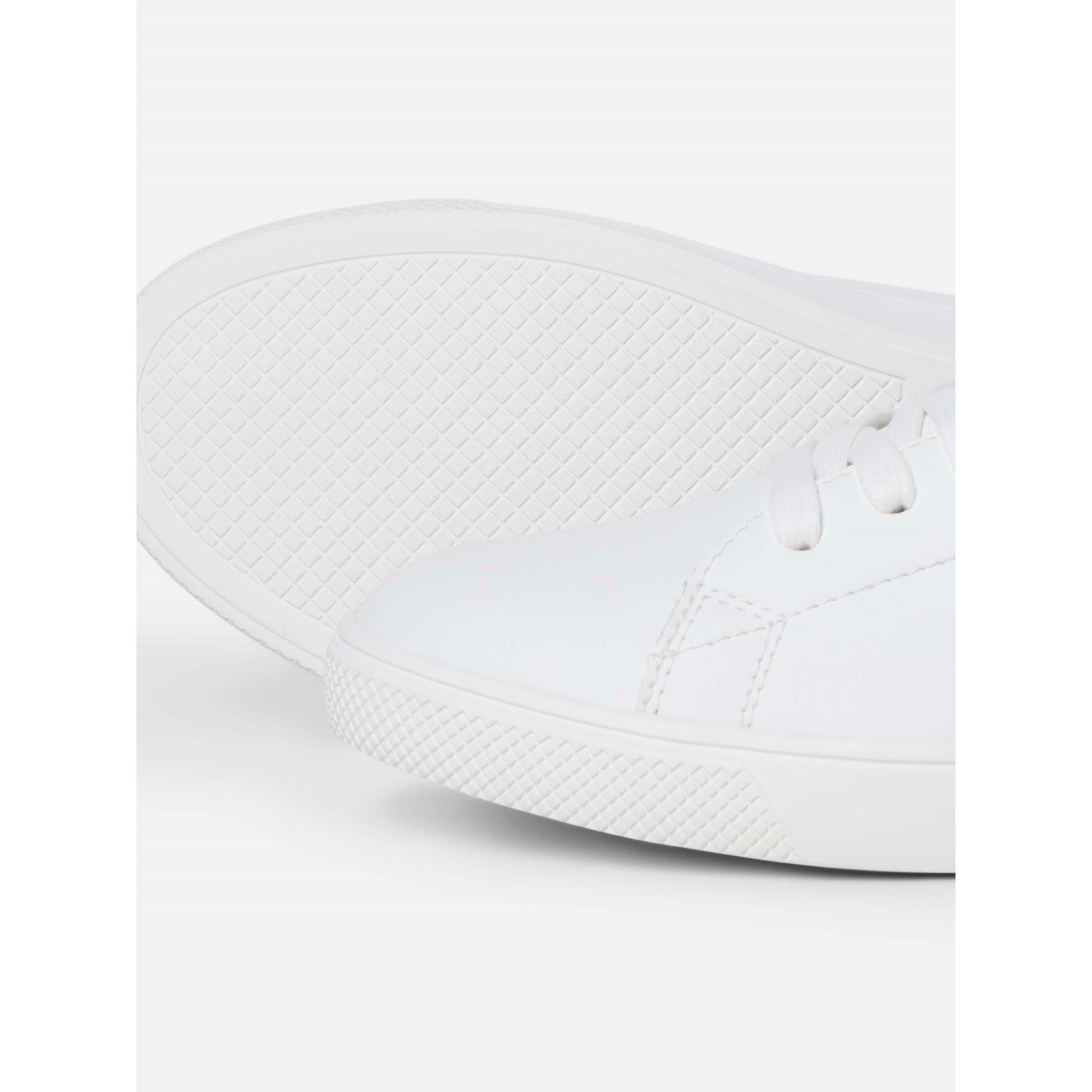 White/Navy - Jack and Jones - Men's Bosley PU Casual Low-Top Trainers - 3