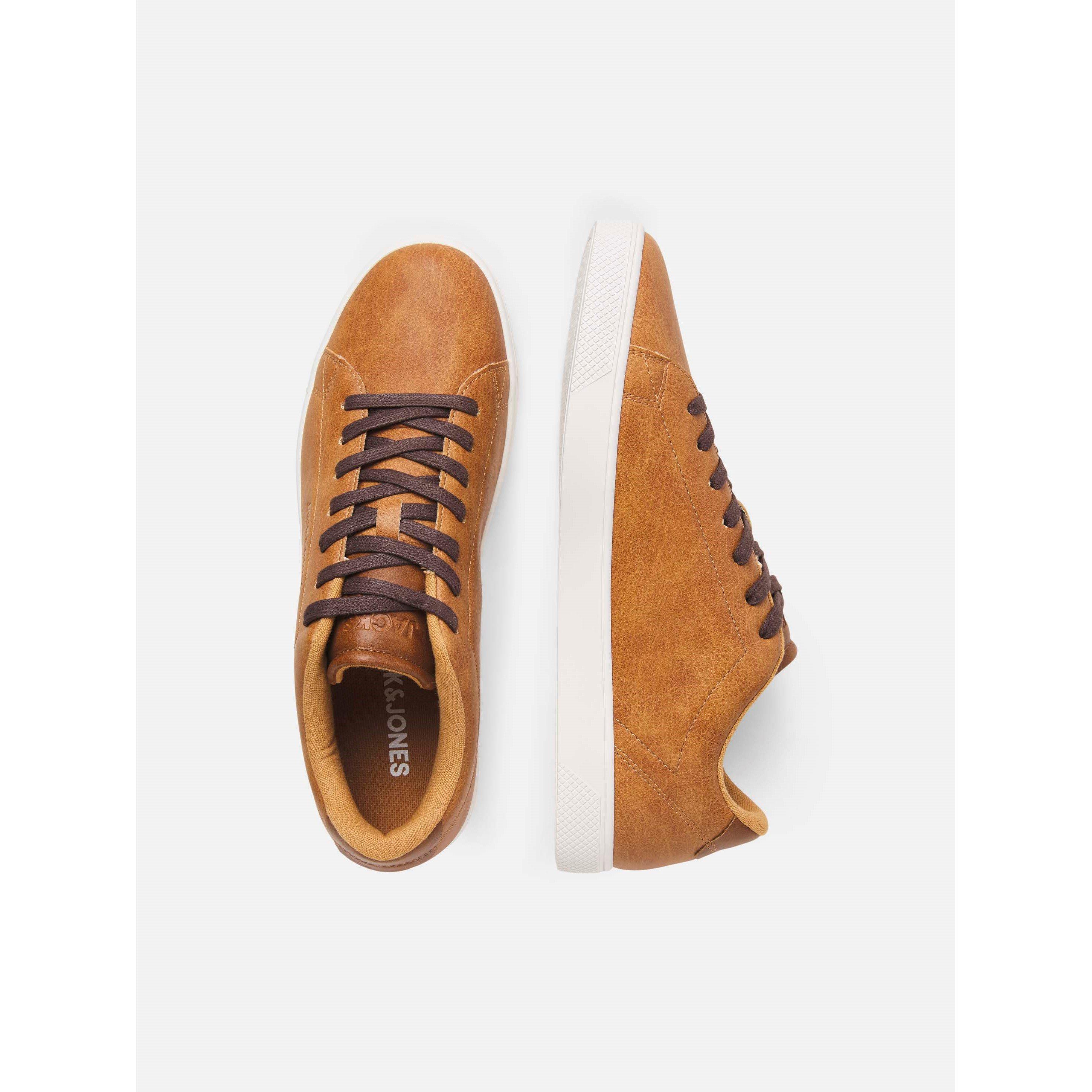 Cognac - Jack and Jones - Bosley PU Sneaker Mens - 5
