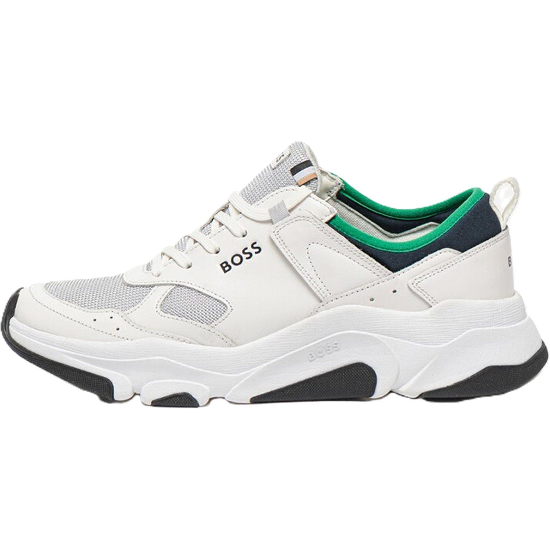 Open White - Boss - Men's Asher Runners Casual Low-Top Trainers - 2