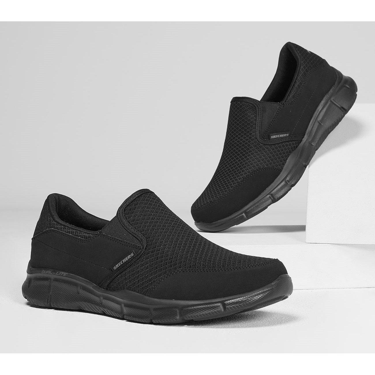 Crno/Crno - Skechers - Equalizer Persistent Shoes Mens - 6