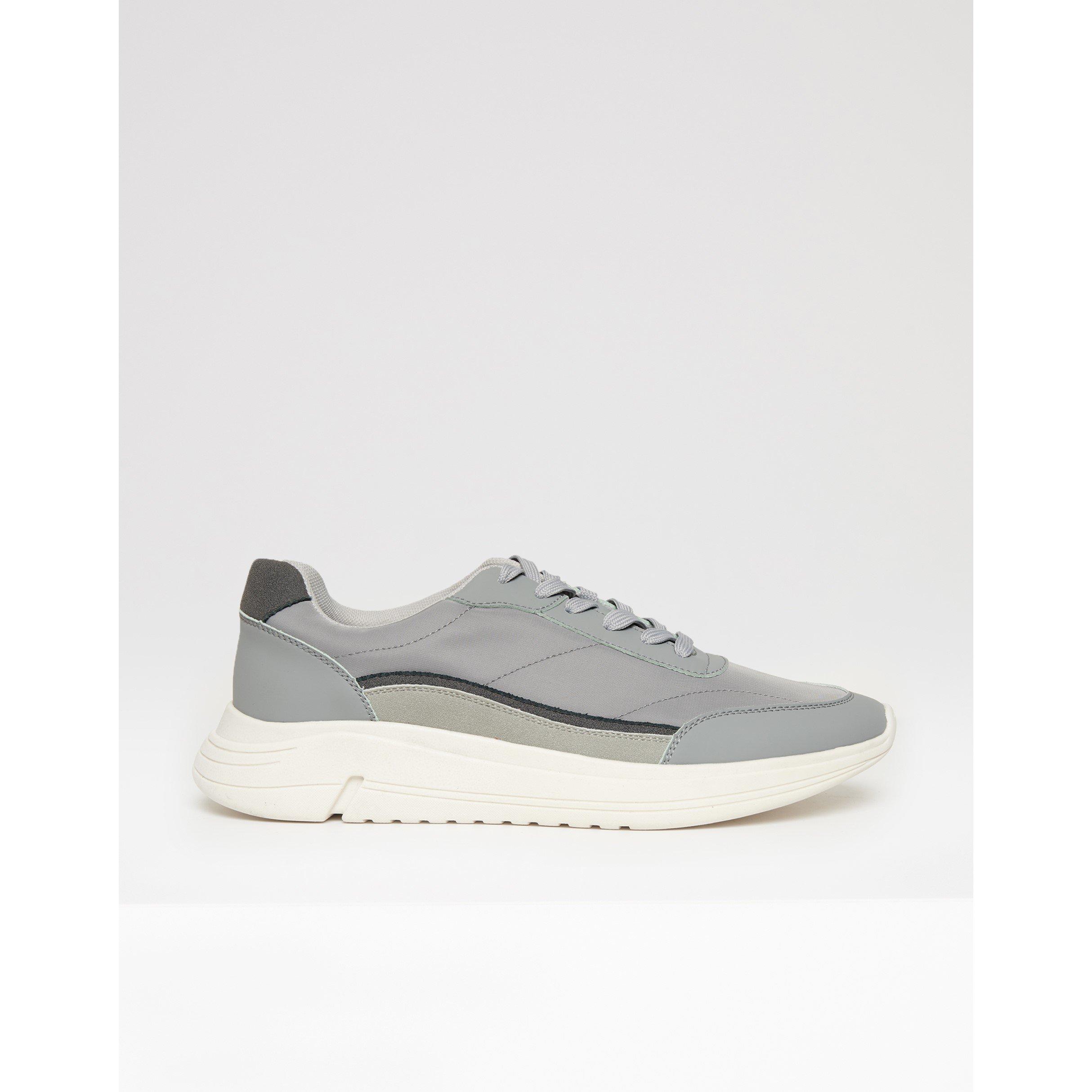 Threadbare Men's Ariba Trainer Casual Low-Top Trainers - Grey - 9 (43)